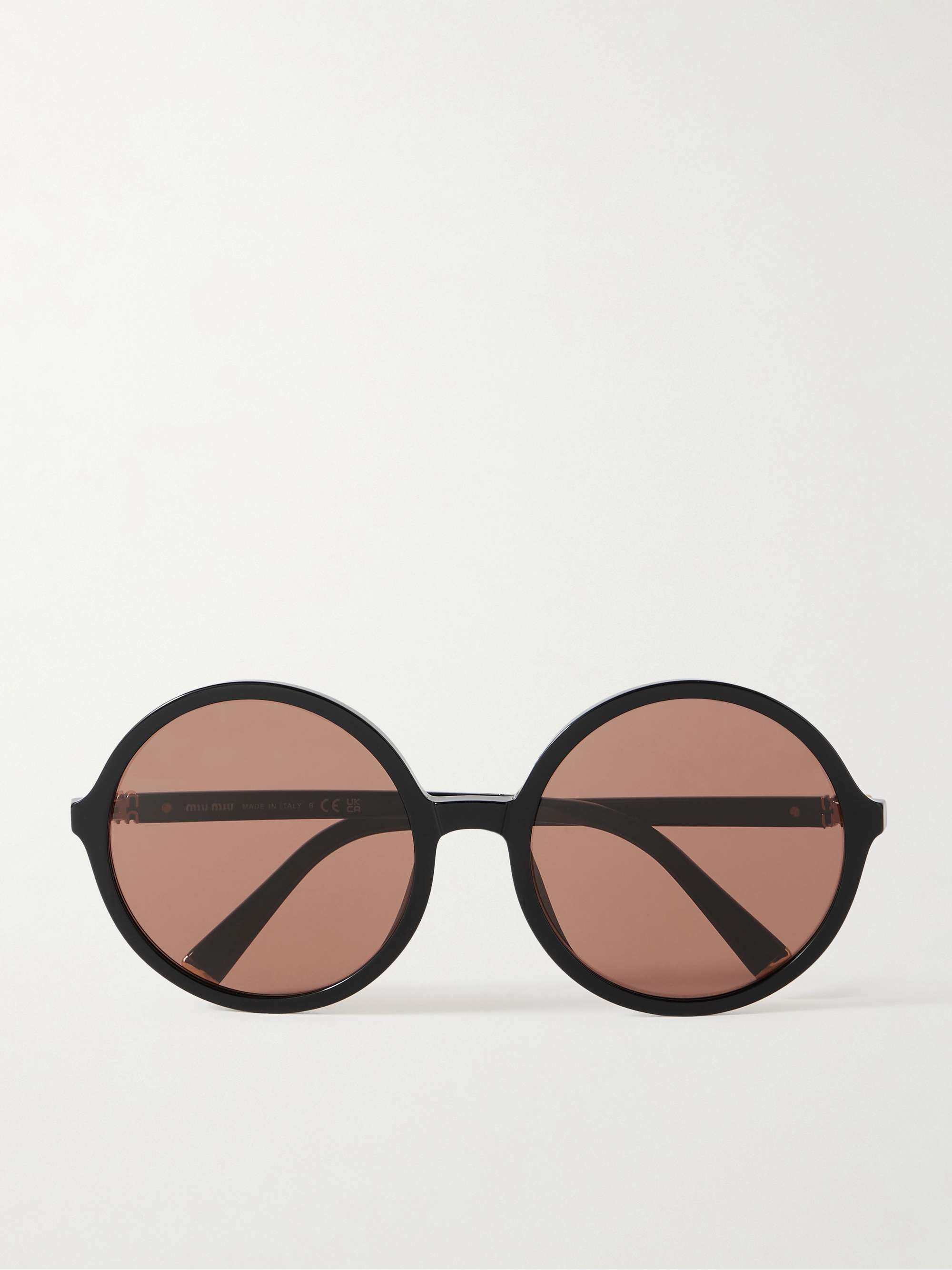 Round-Frame Acetate Sunglasses