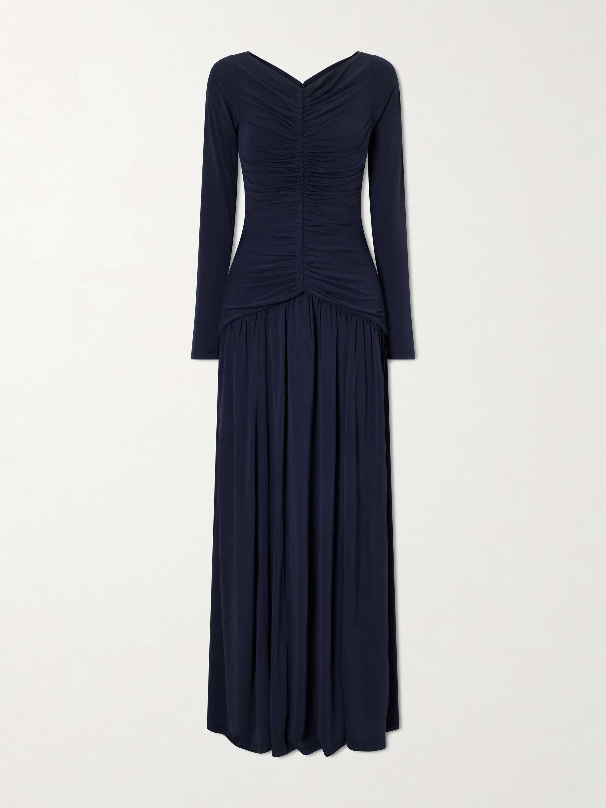 Ruched Jersey Maxi Dress