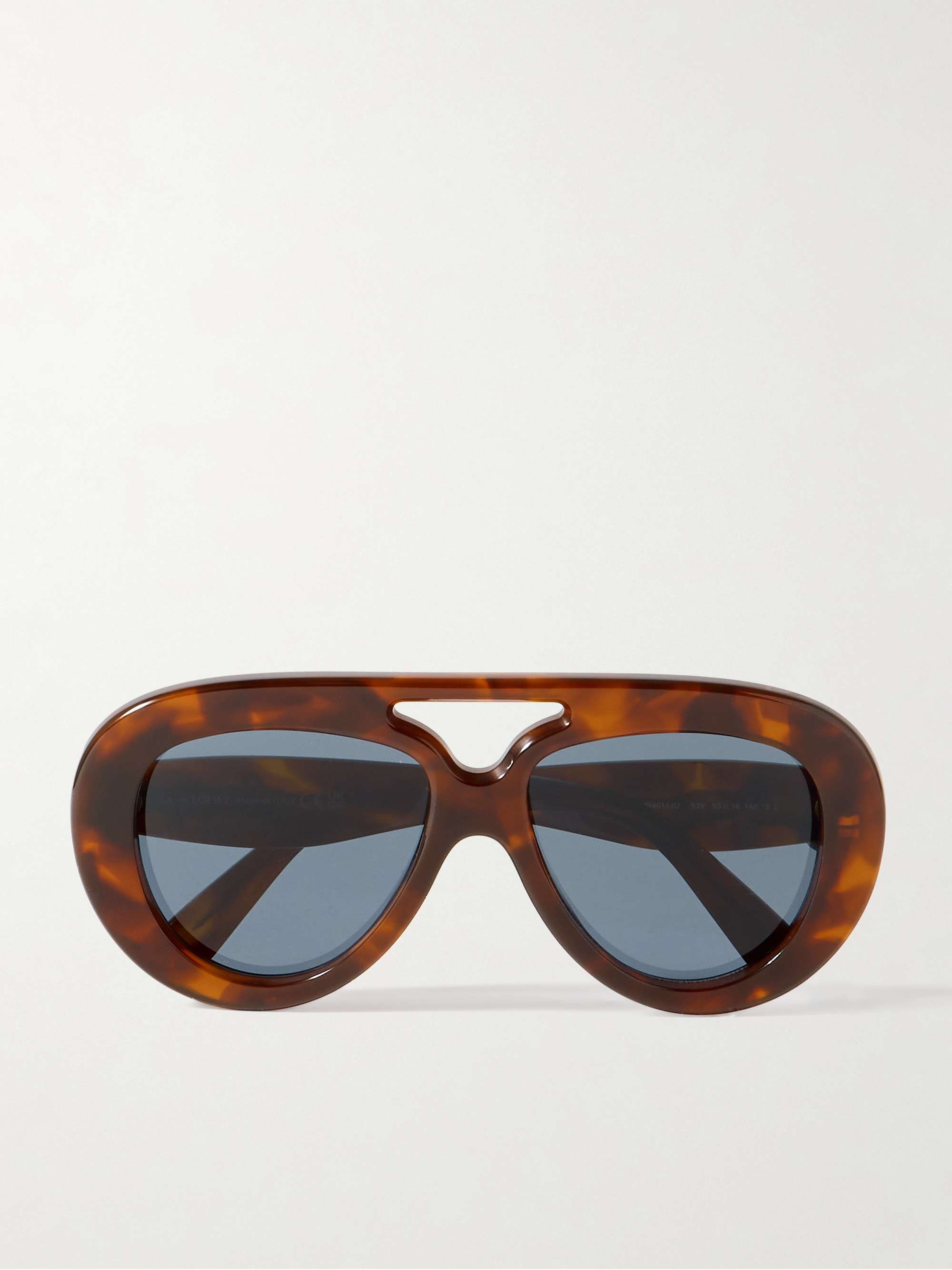 Aviator-Style Tortoiseshell Acetate Sunglasses