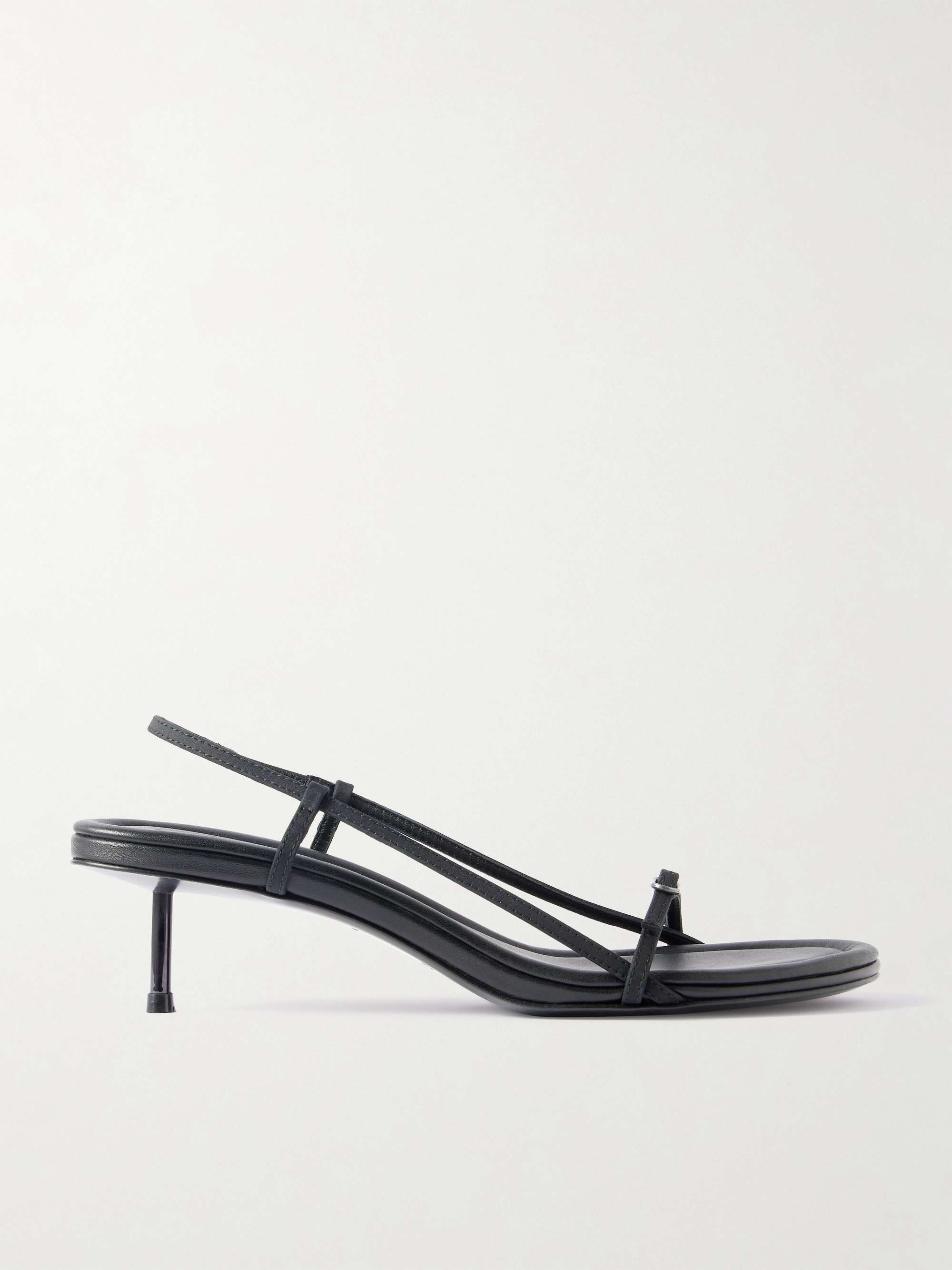 Petite Belt Recycled-Twill and Leather Slingback Sandals