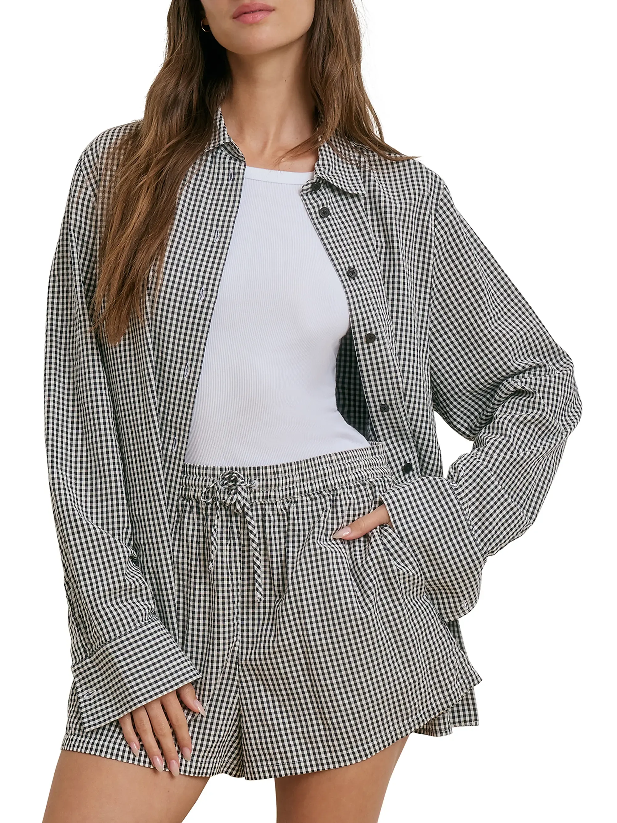 The Boyfriend Gingham Check Cotton Shirt