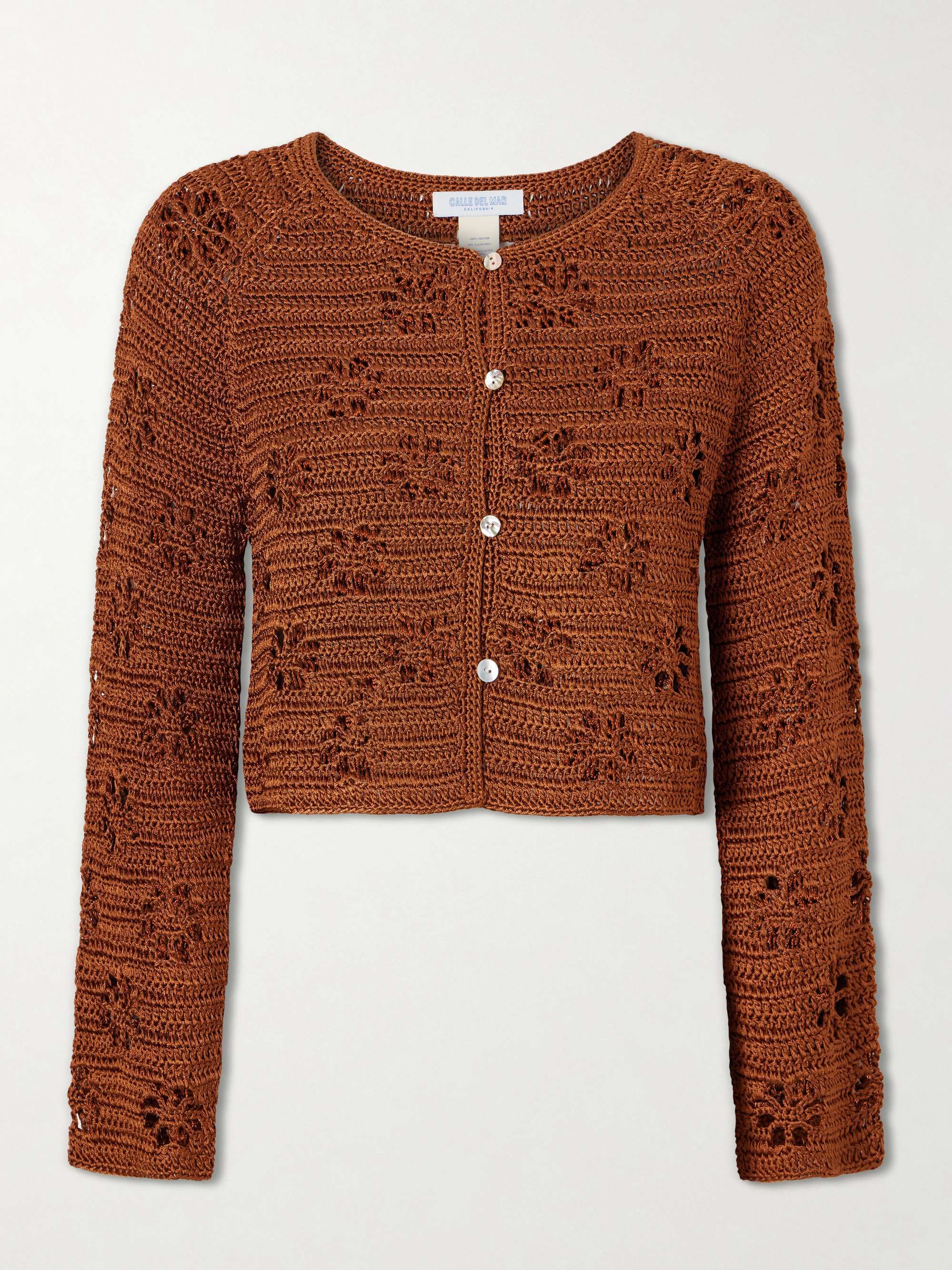 Cropped Crocheted Cardigan