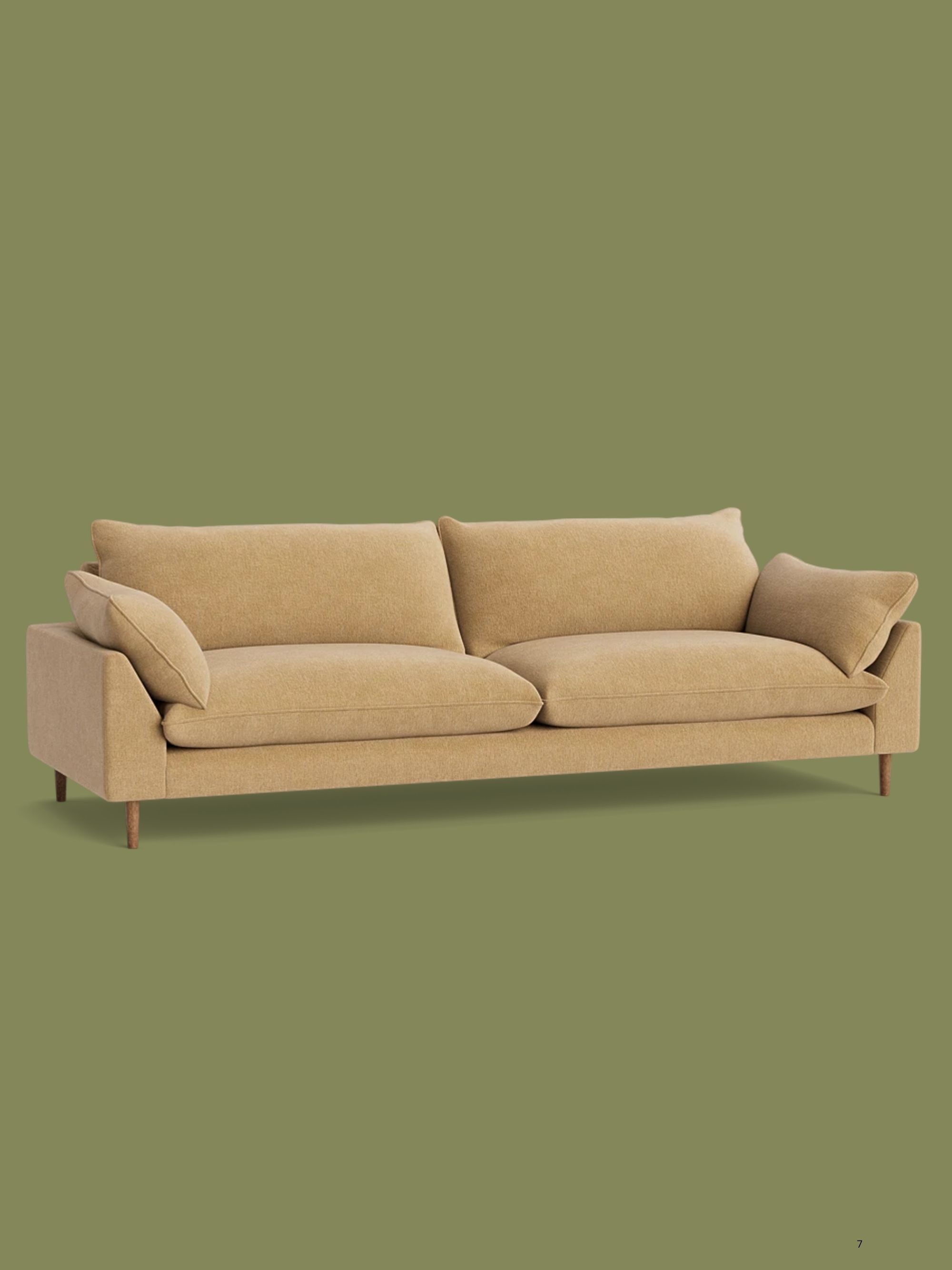 Loaf, Slow Riser Sofa in Hit the Hay Yellow