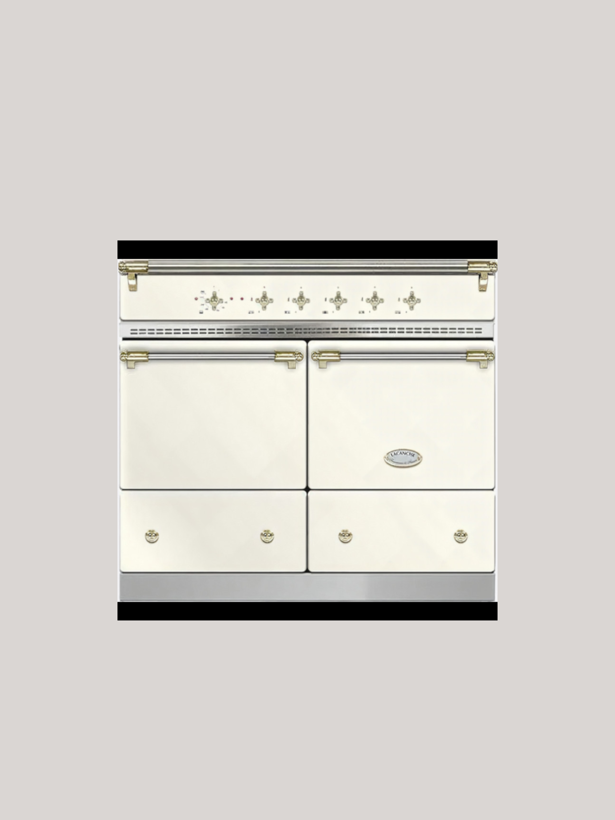 Lacanche Lvi1052ctiva 100cm Classic Cluny Ivory &amp;amp; Brass Induction Range Cooker