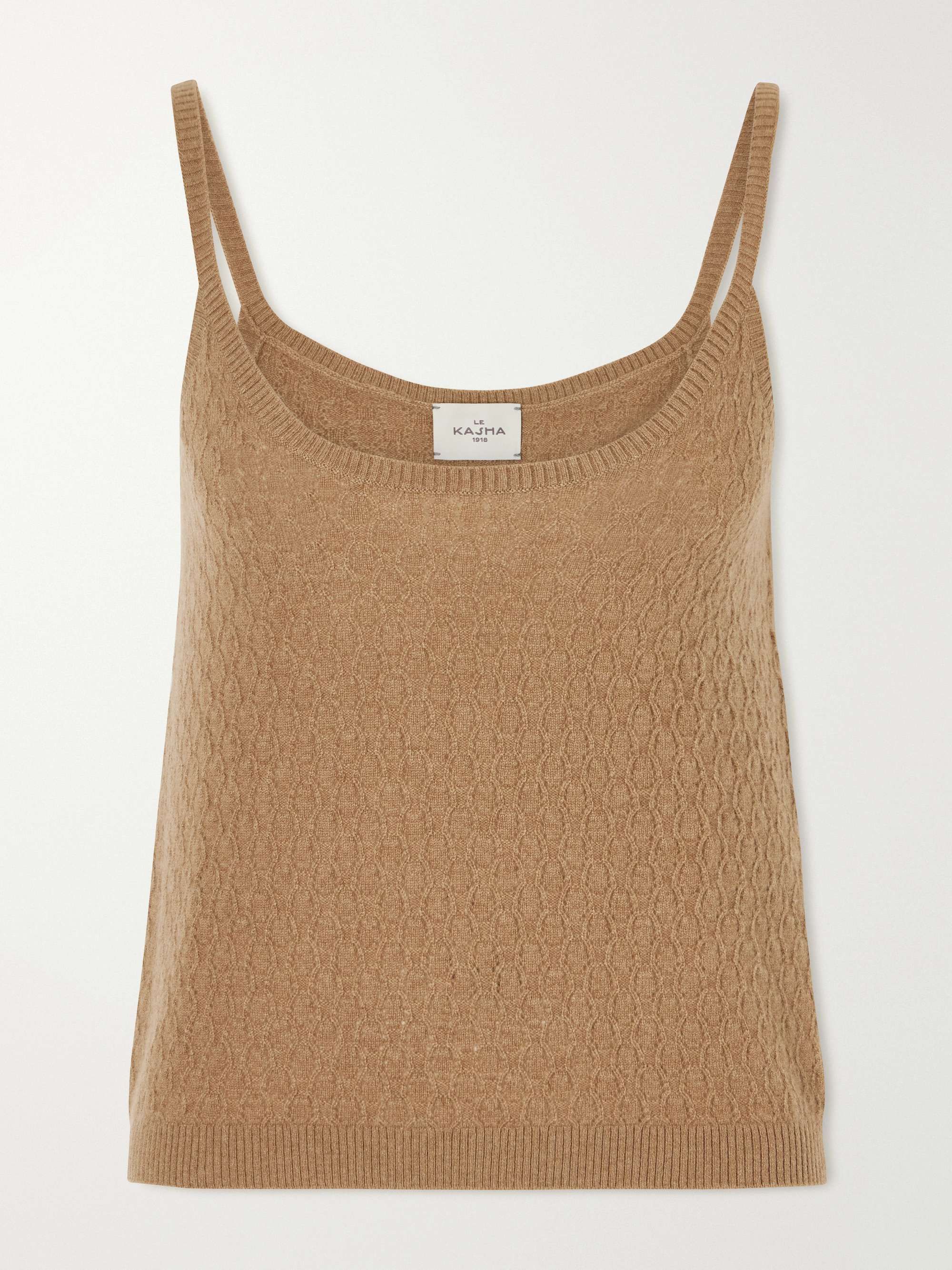 Fregene Pointelle-Knit Cashmere Top