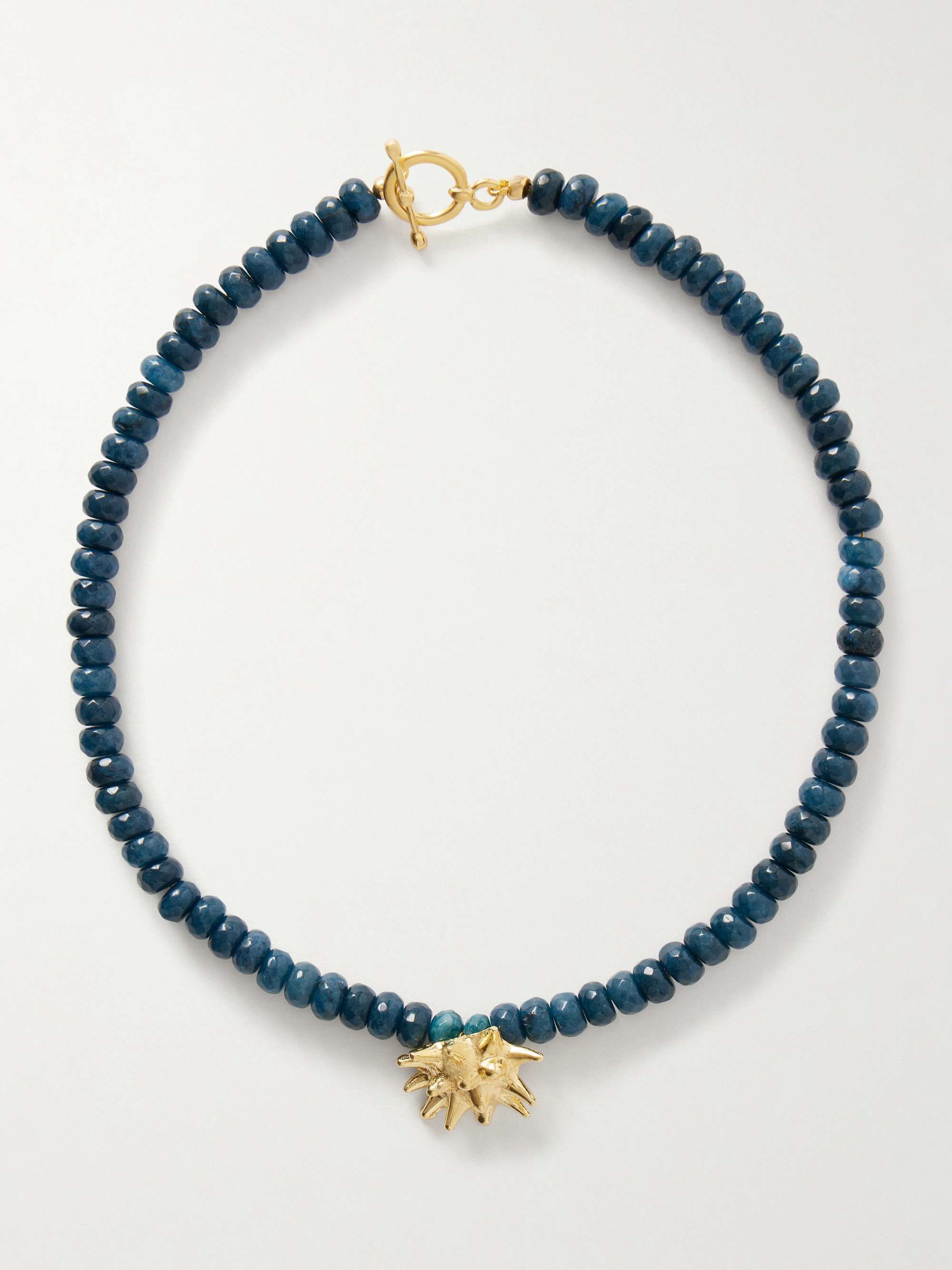 Sea Urchin Gold-Plated Jade Necklace