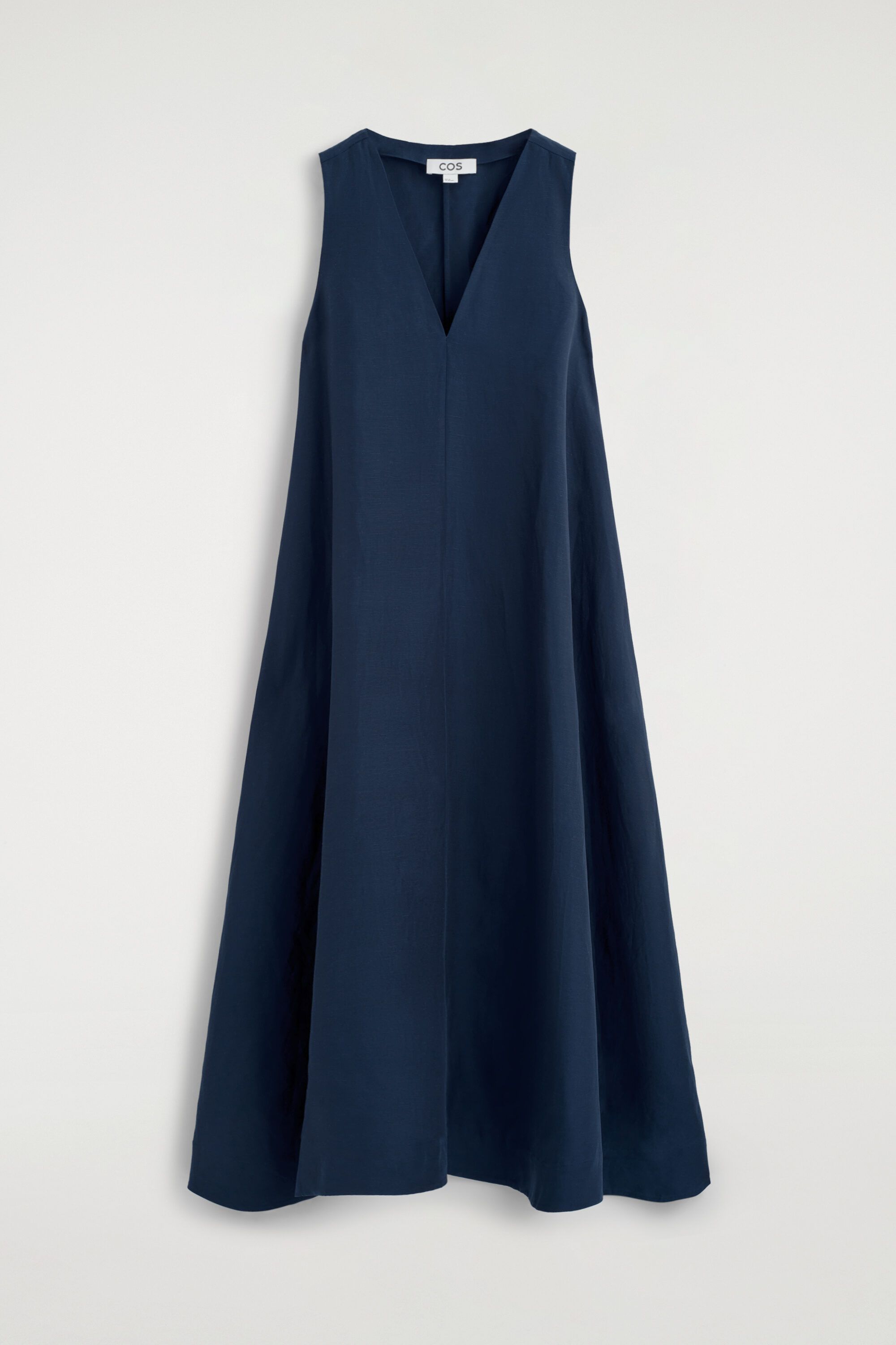 A-Line Linen-Blend Maxi Dress