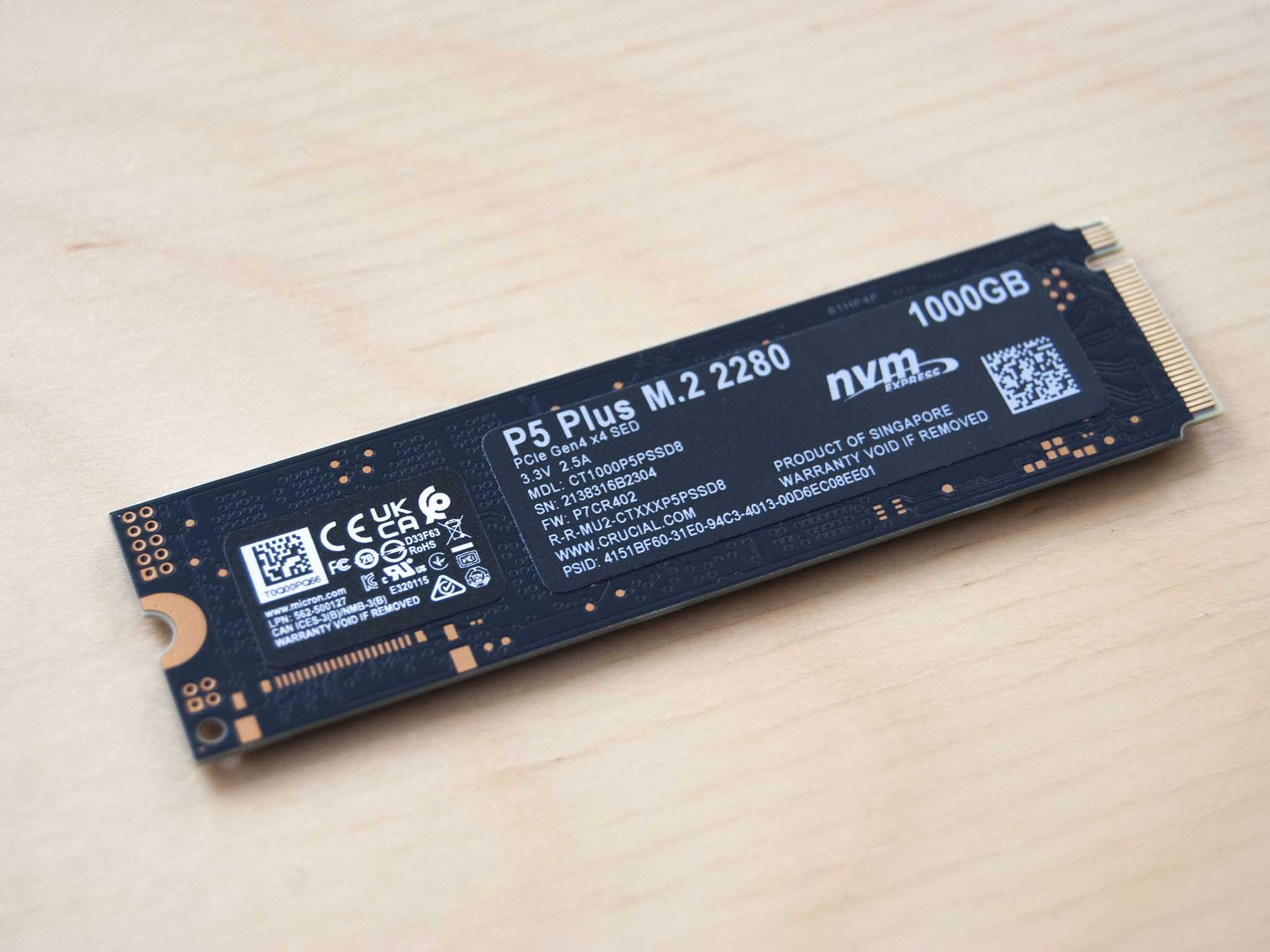 Crucial P5 Plus 2TB Gen4 NVMe M.2 SSD with Heatsink