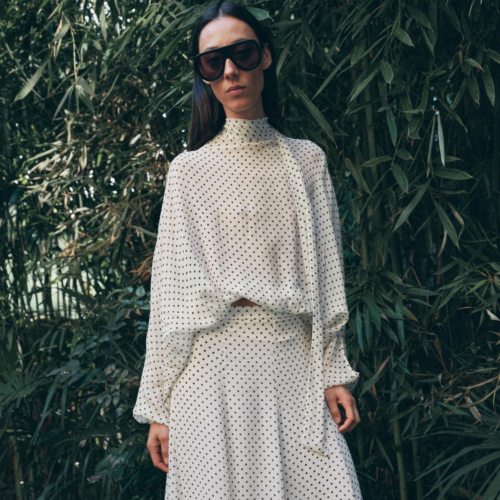 Zw Collection Dot Midi Skirt