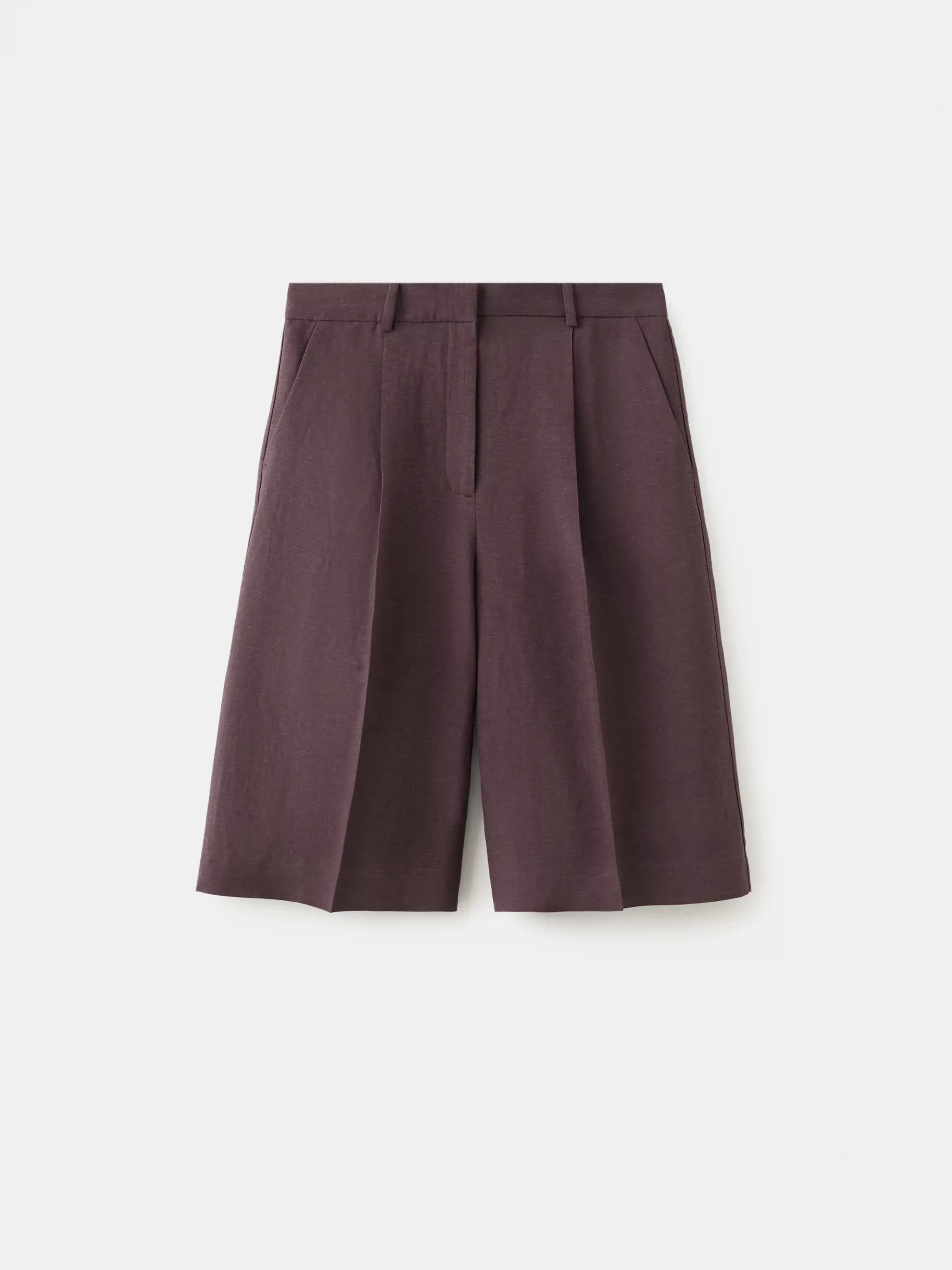 Straight Linen Bermuda Shorts - Women | Mango Usa
