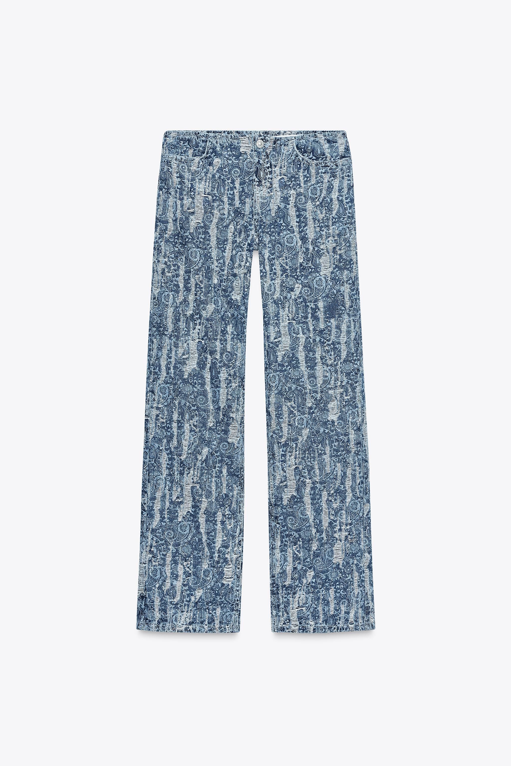 Z1975 Straight Mid-Rise Worn Effect Jeans