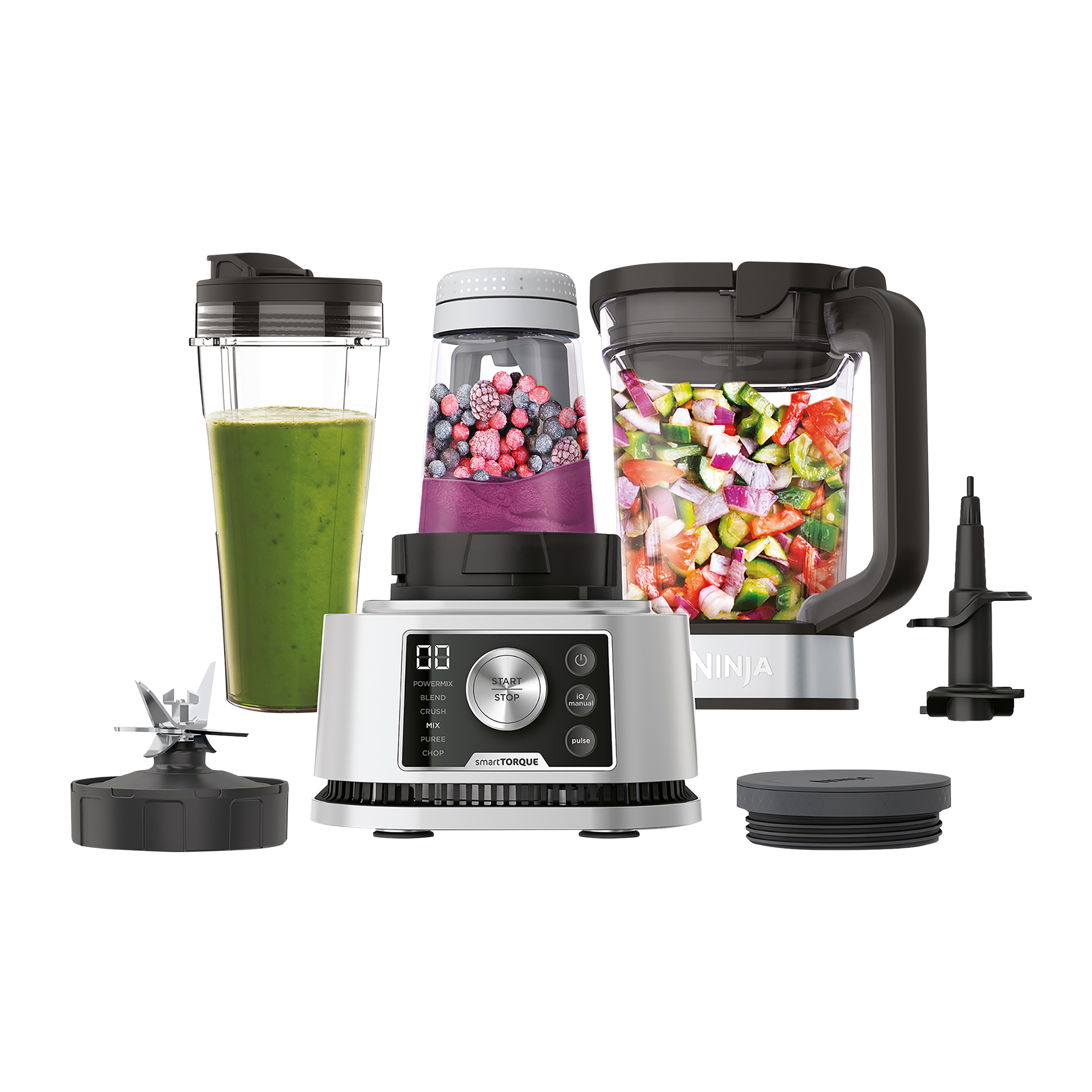 Ninja Foodi Power Nutri Blender 3-In-1 With Smart Torque &amp;amp; Auto-Iq 1200w - Cb350uk