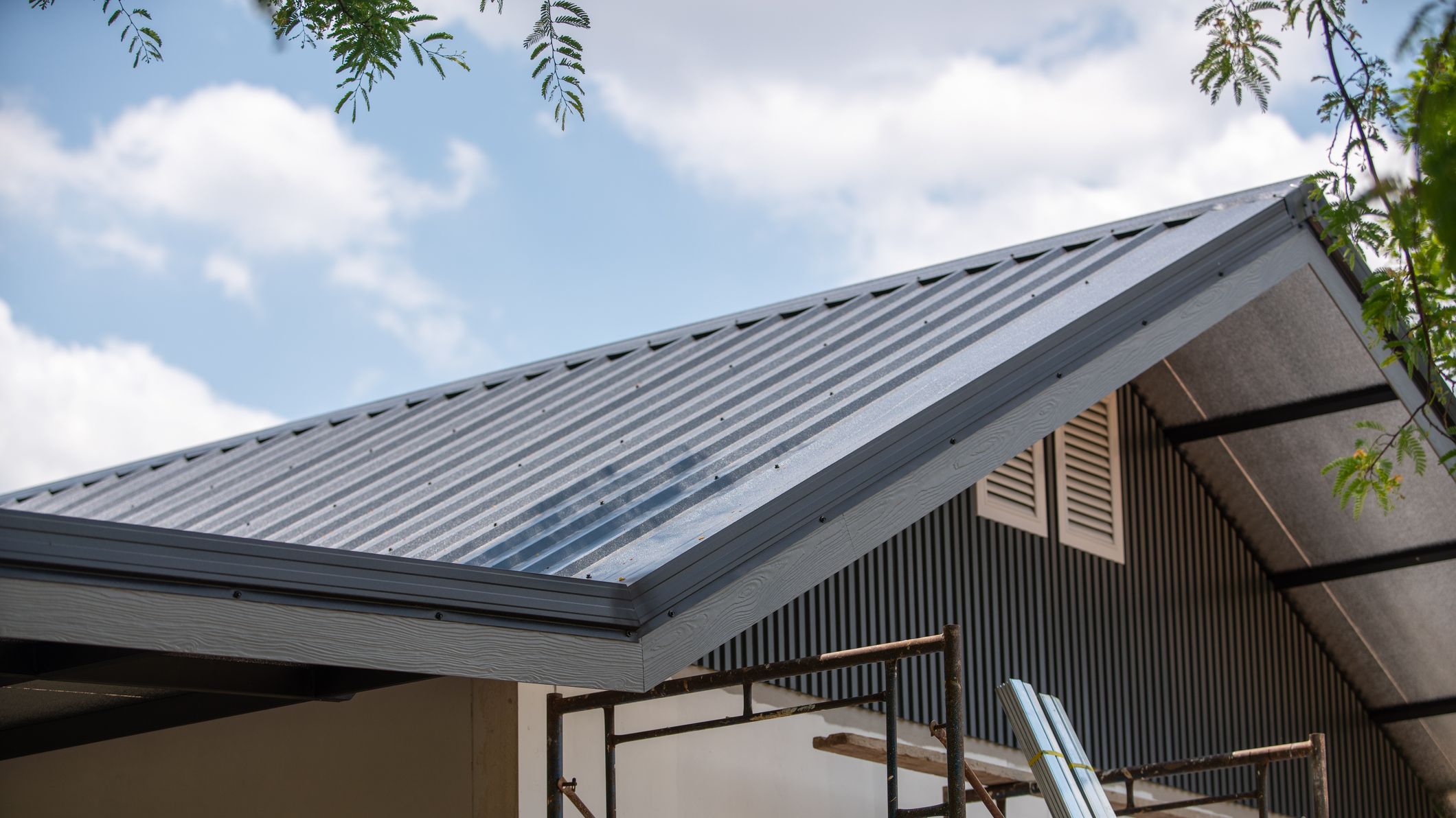 a metal roof installed on a home