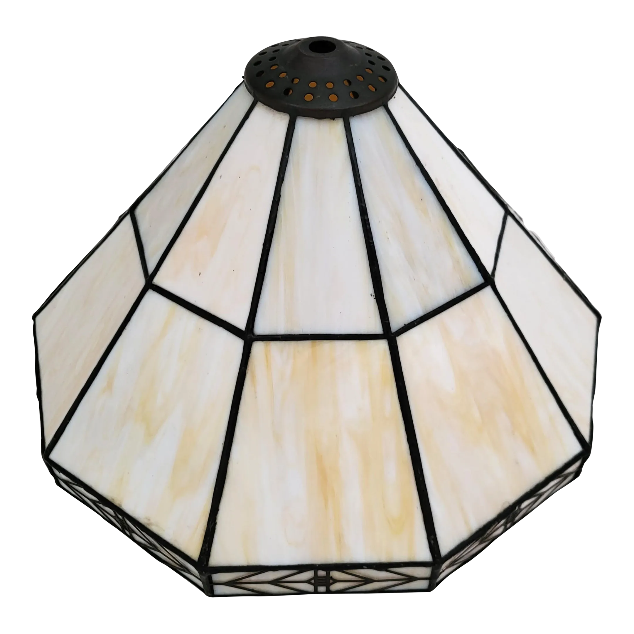 Vintage American 20th C Arts &amp;amp; Crafts Stained Glass Lamp Shade