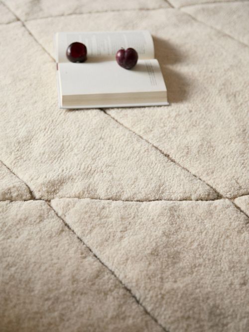 Wool-Blend Fringed Rug
