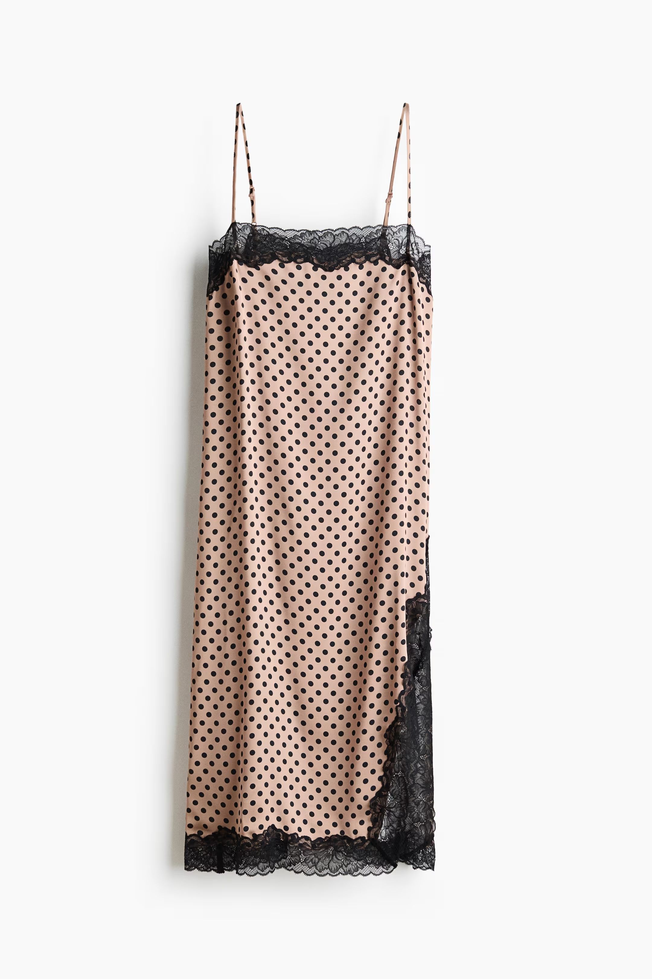 H&amp;M Lace-Trimmed Slip Dress