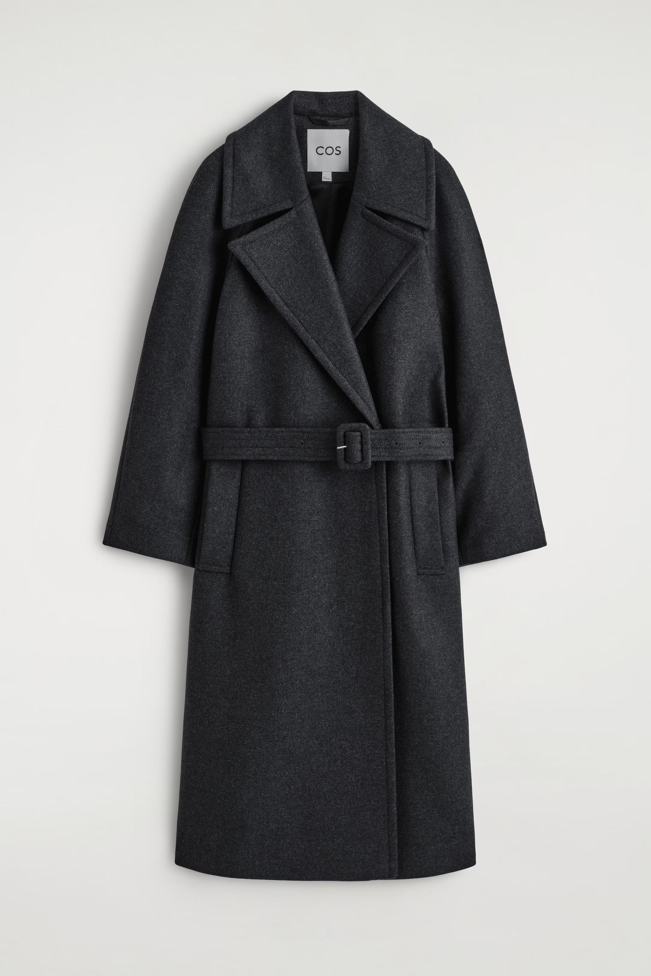 Cos Tailored Belted Wool-Twill Coat
