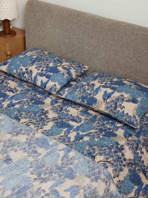 Garden Walk Linen Cotton Sheet Set by Sarah Sherman Samuel