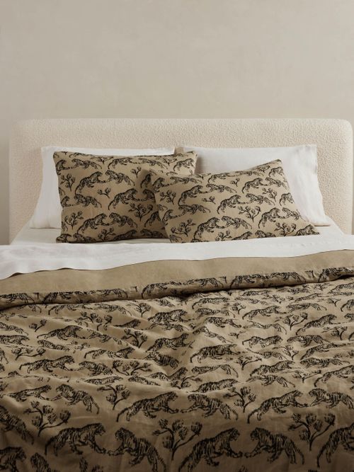 Tiger Hemp Duvet Cover by Sarah Sherman Samuel