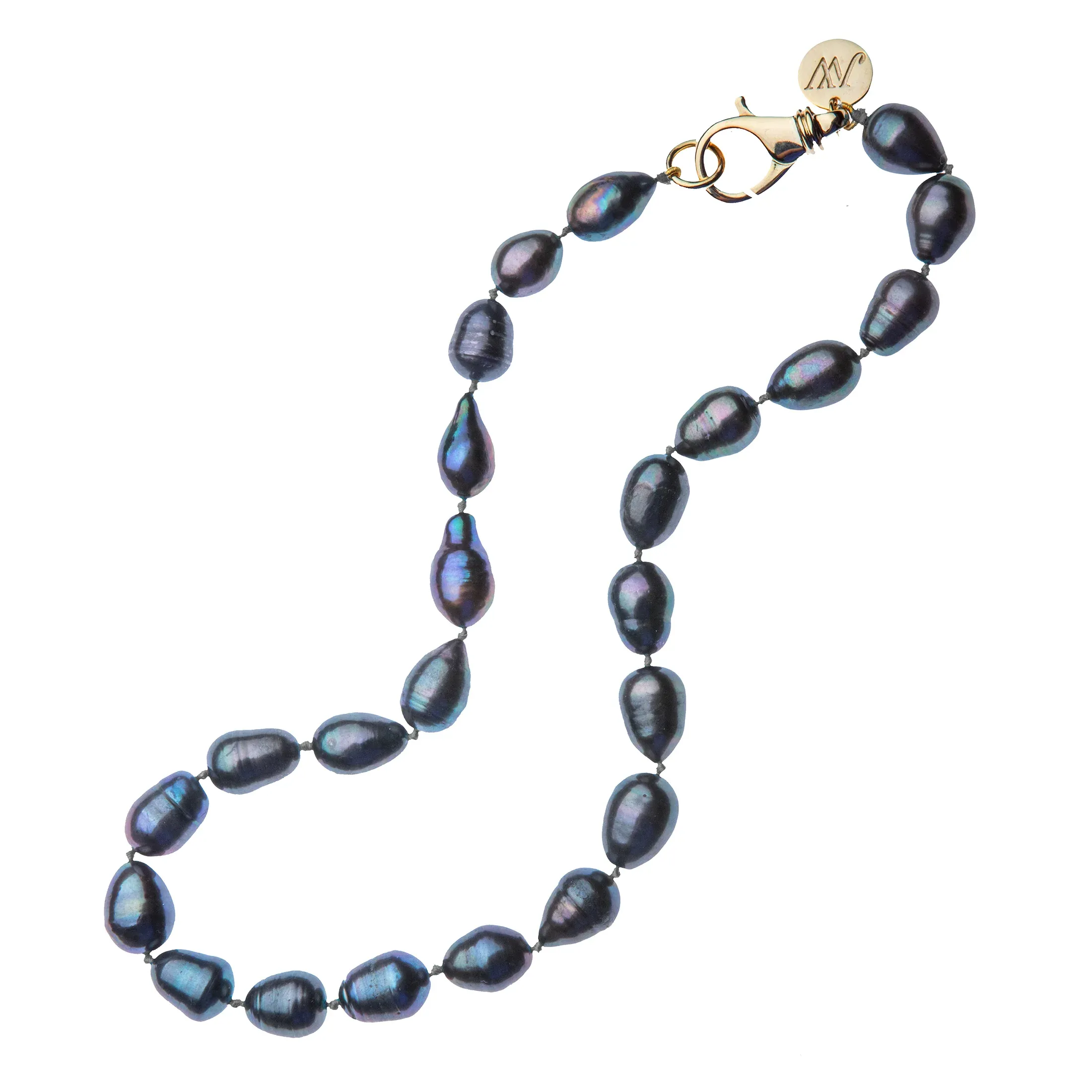 Jane Win, Black Pearl Knotted Beaded Necklace