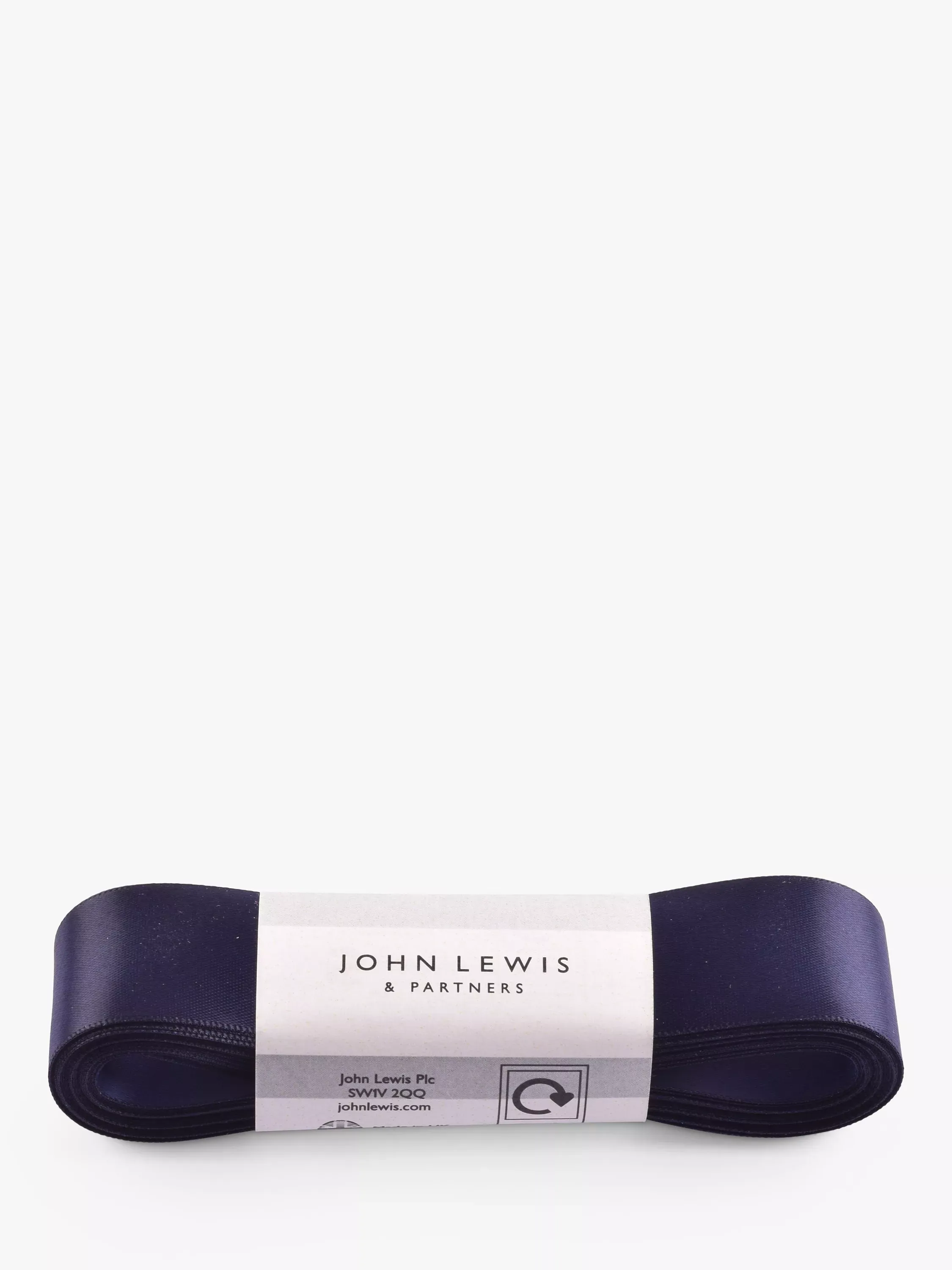 John Lewis Double Satin Ribbon L5m, Claret