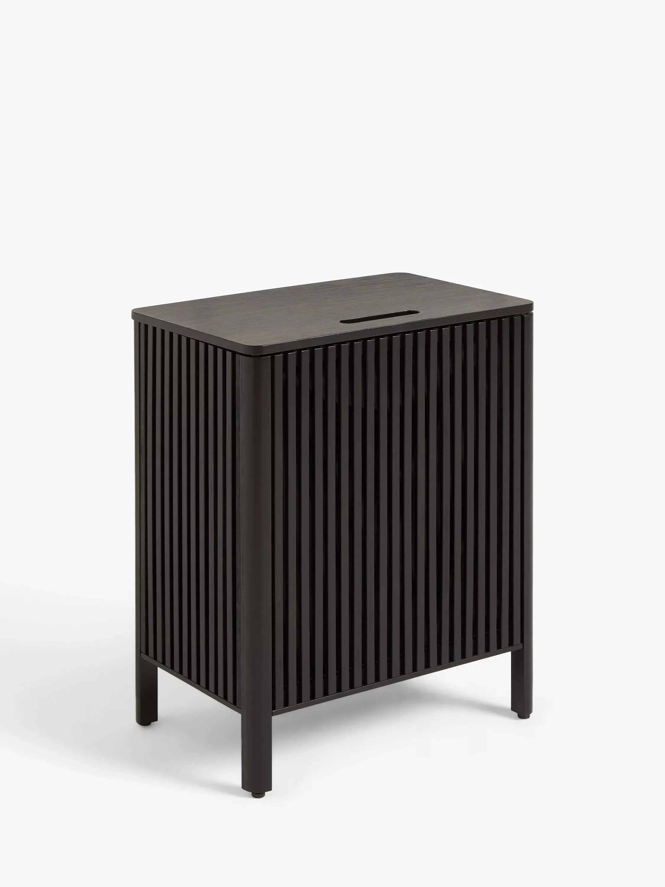 John Lewis Slatted Bathroom Laundry Bin, Natural