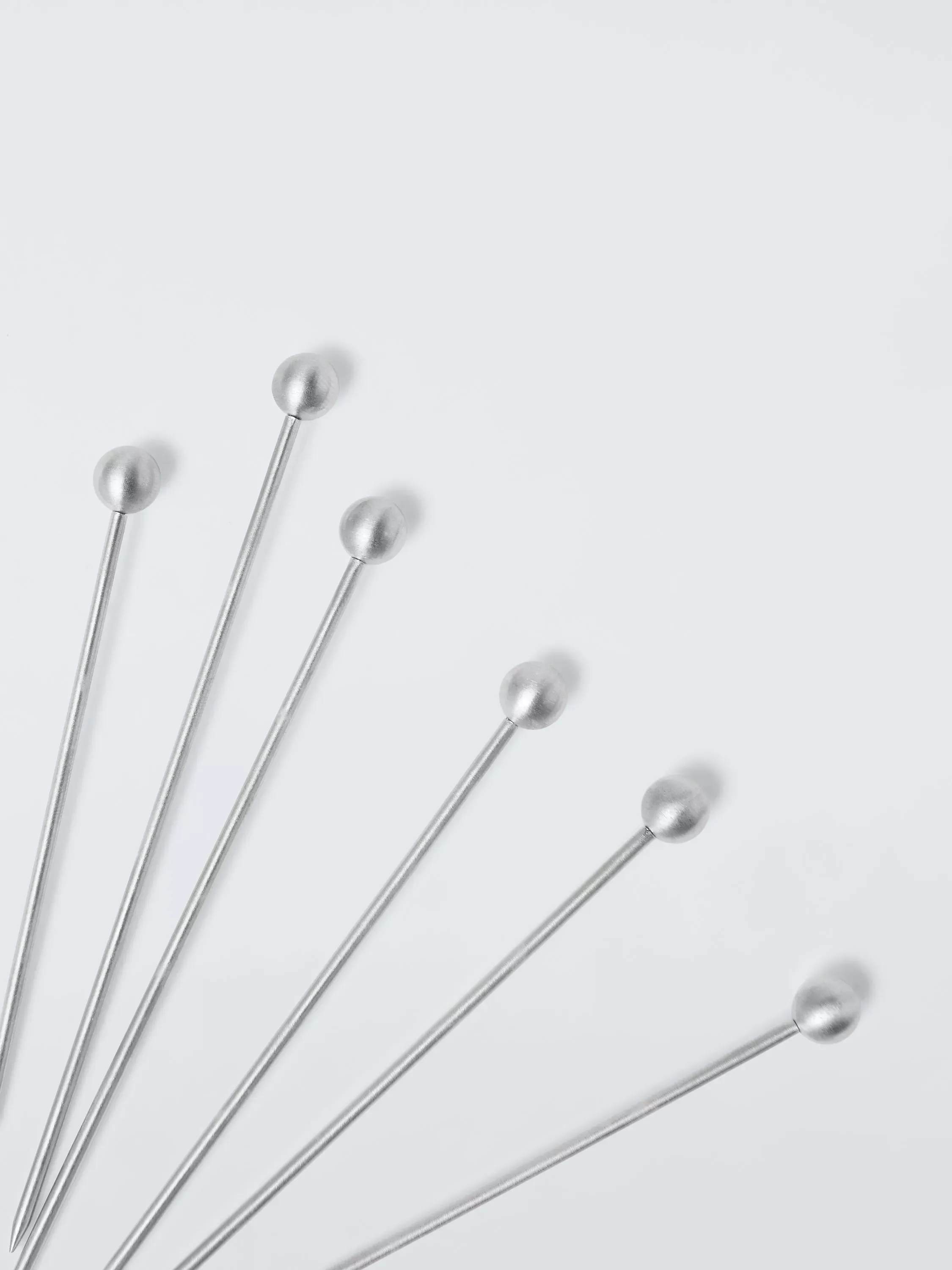 John Lewis Stainless Steel Olive Picks, Set of 6