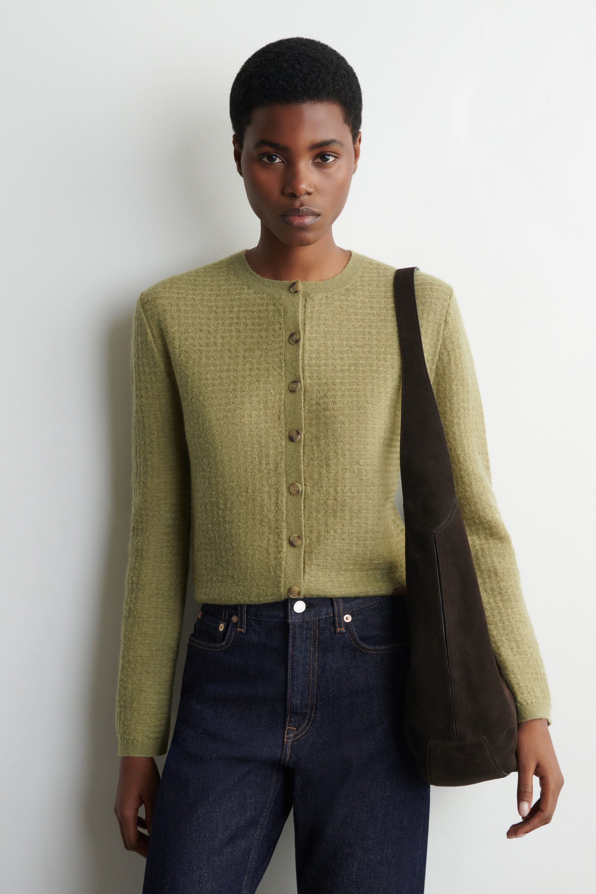 Zigzag-Knit Mohair-Blend Cardigan