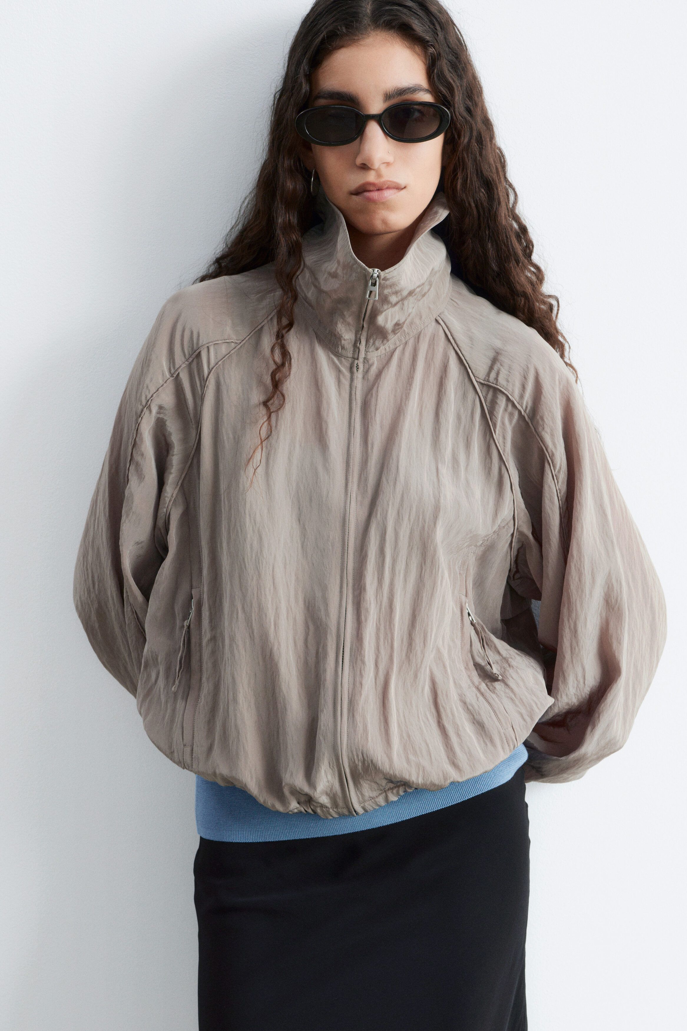 Sporty Viscose-Blend Jacket