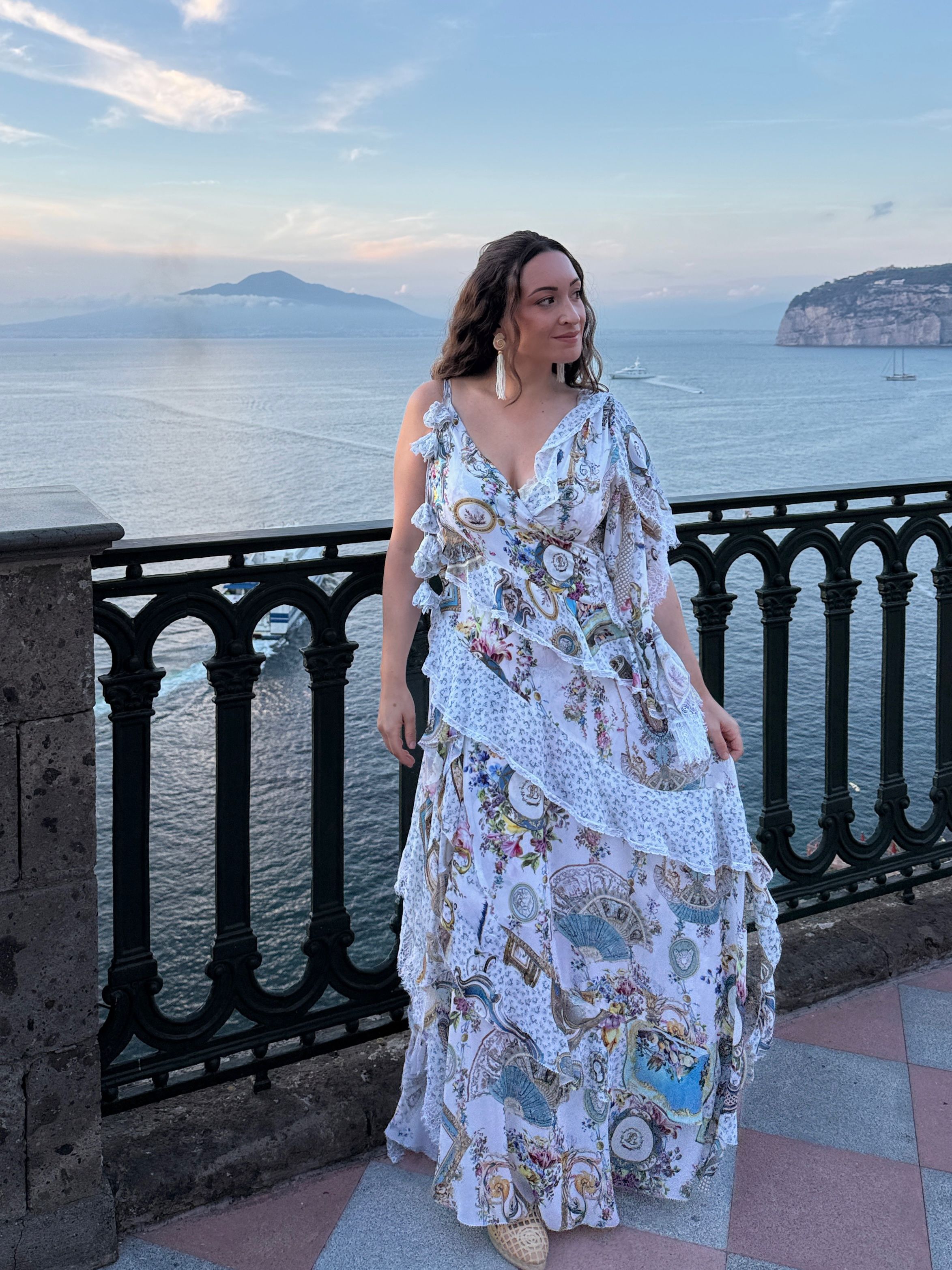 Bella Gerard styles a CAMILLA dress with walkable espadrilles