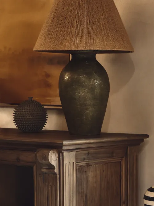 Callista Table Lamp Base - Distressed Green