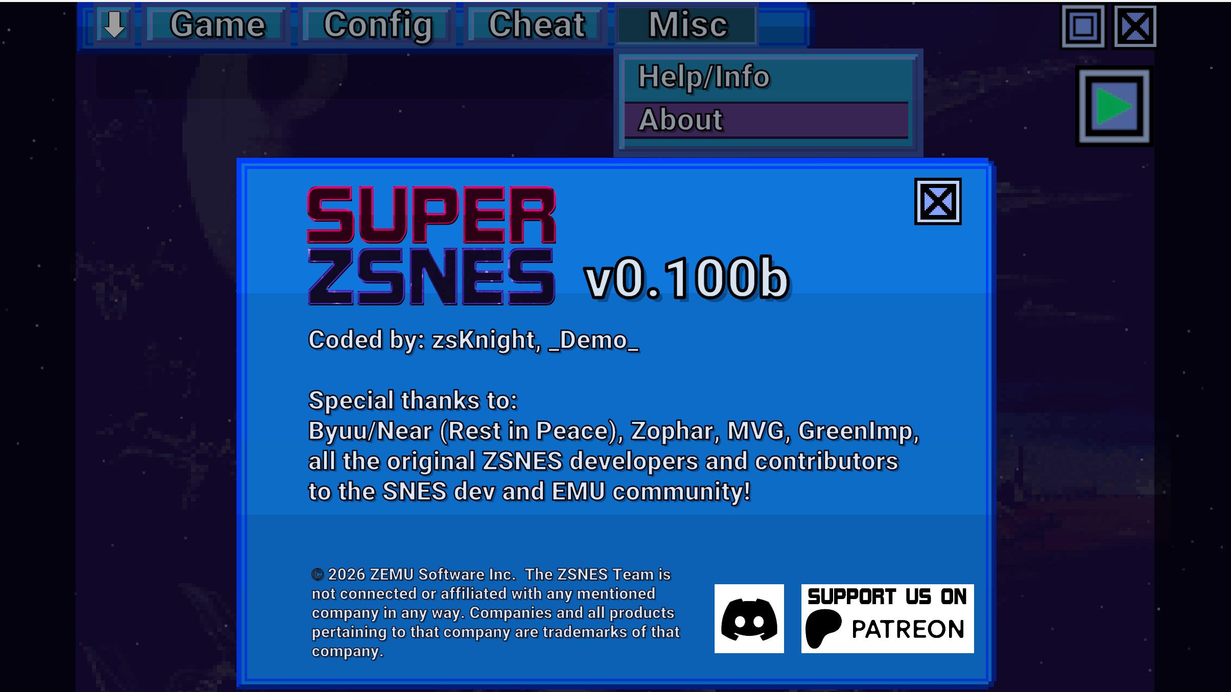 Legendary ZSNES Nintendo emulator rewritten from scratch with GPU