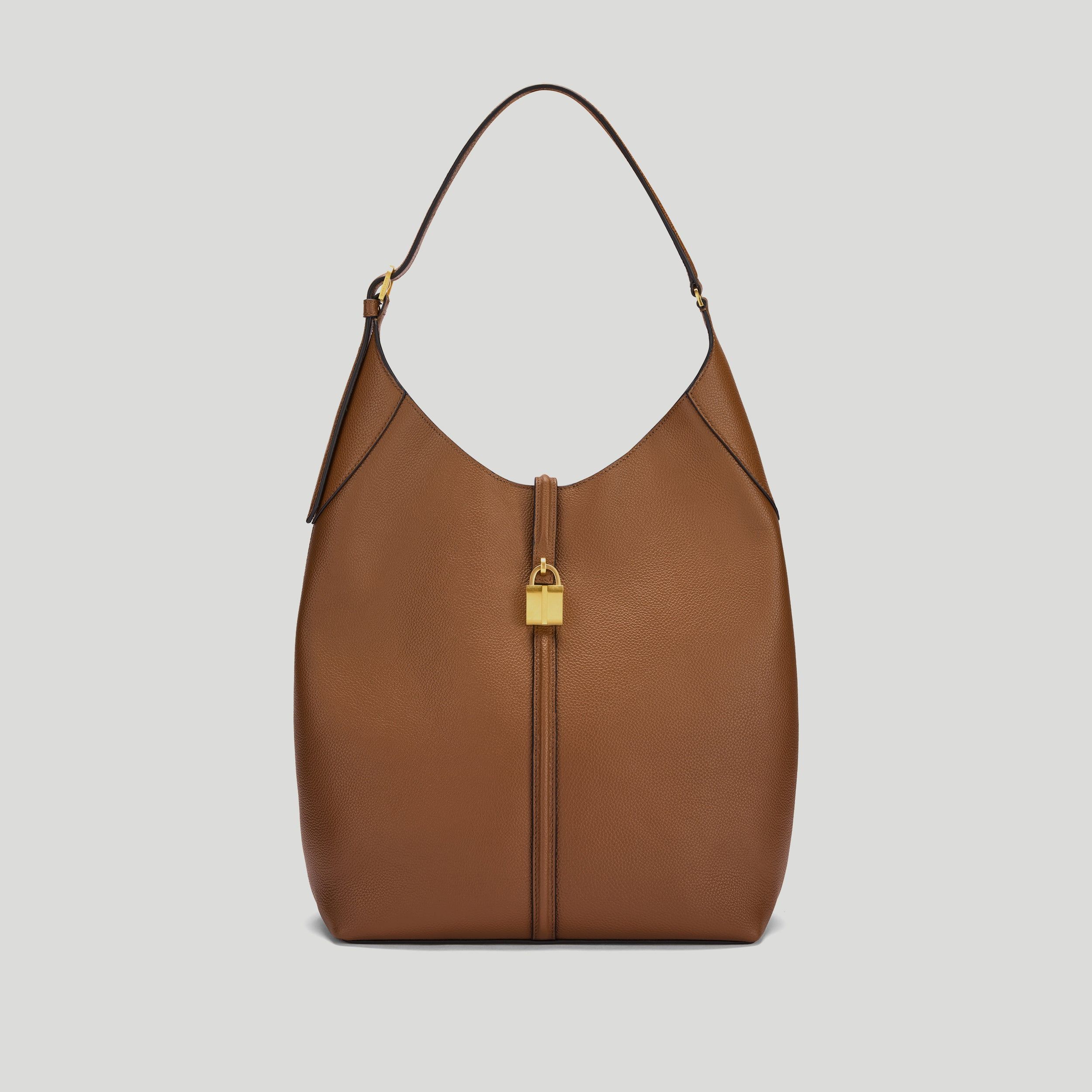 The Large Siena Bucket | Tan Small Grain | Demellier