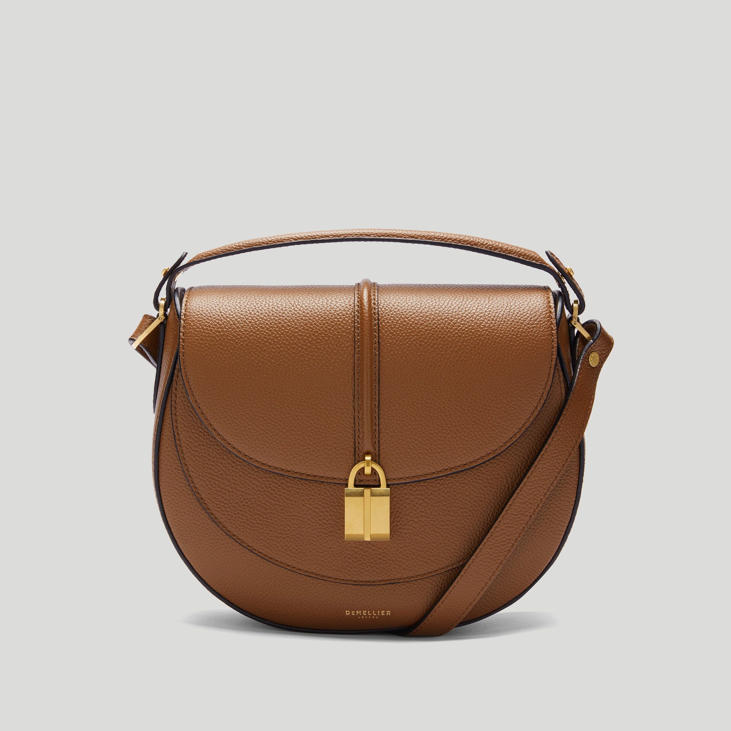 The Siena Saddle | Tan Small Grain | Demellier