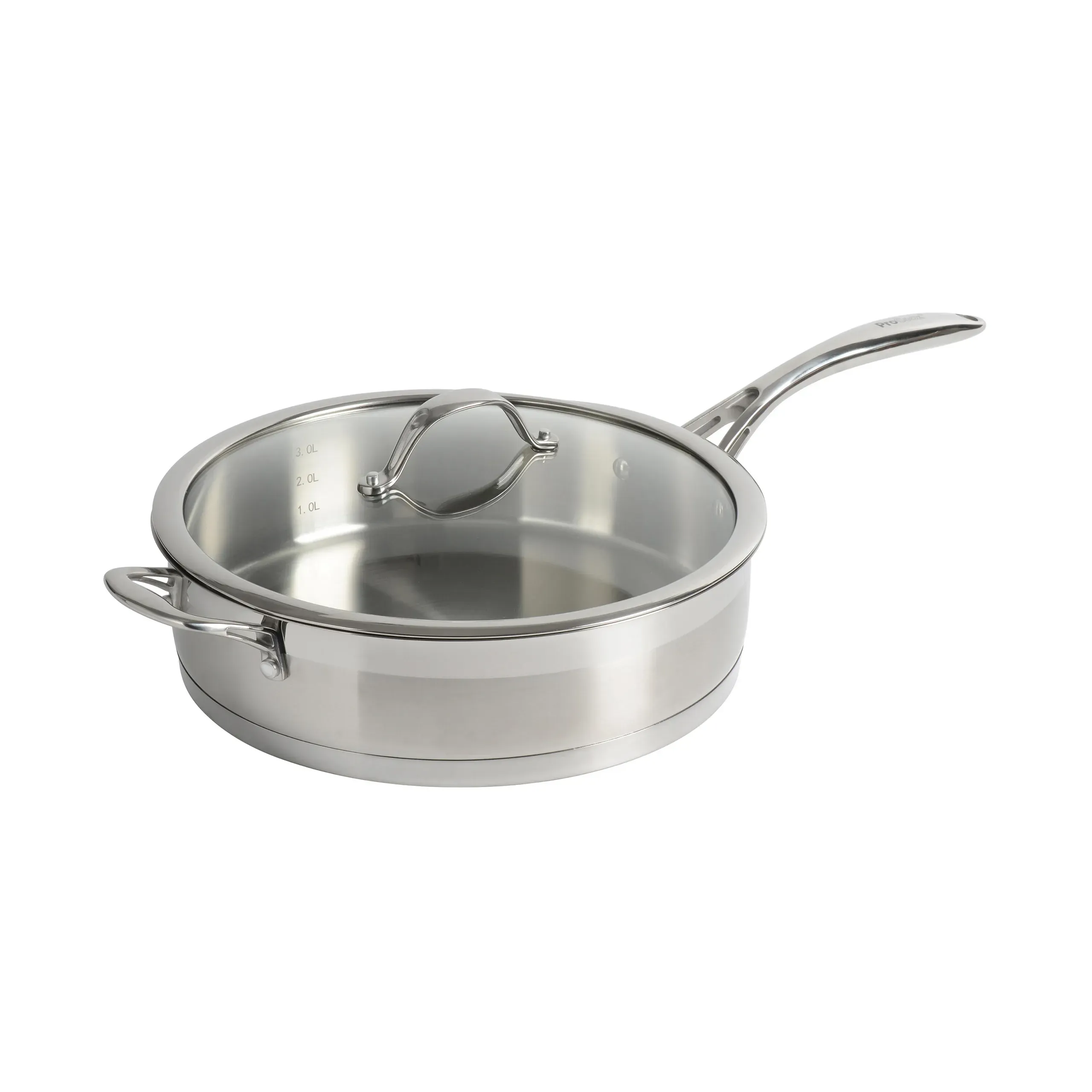 Professional Stainless Steel Saute Pan &amp;amp; Lid Uncoated 28cm / 4.2l