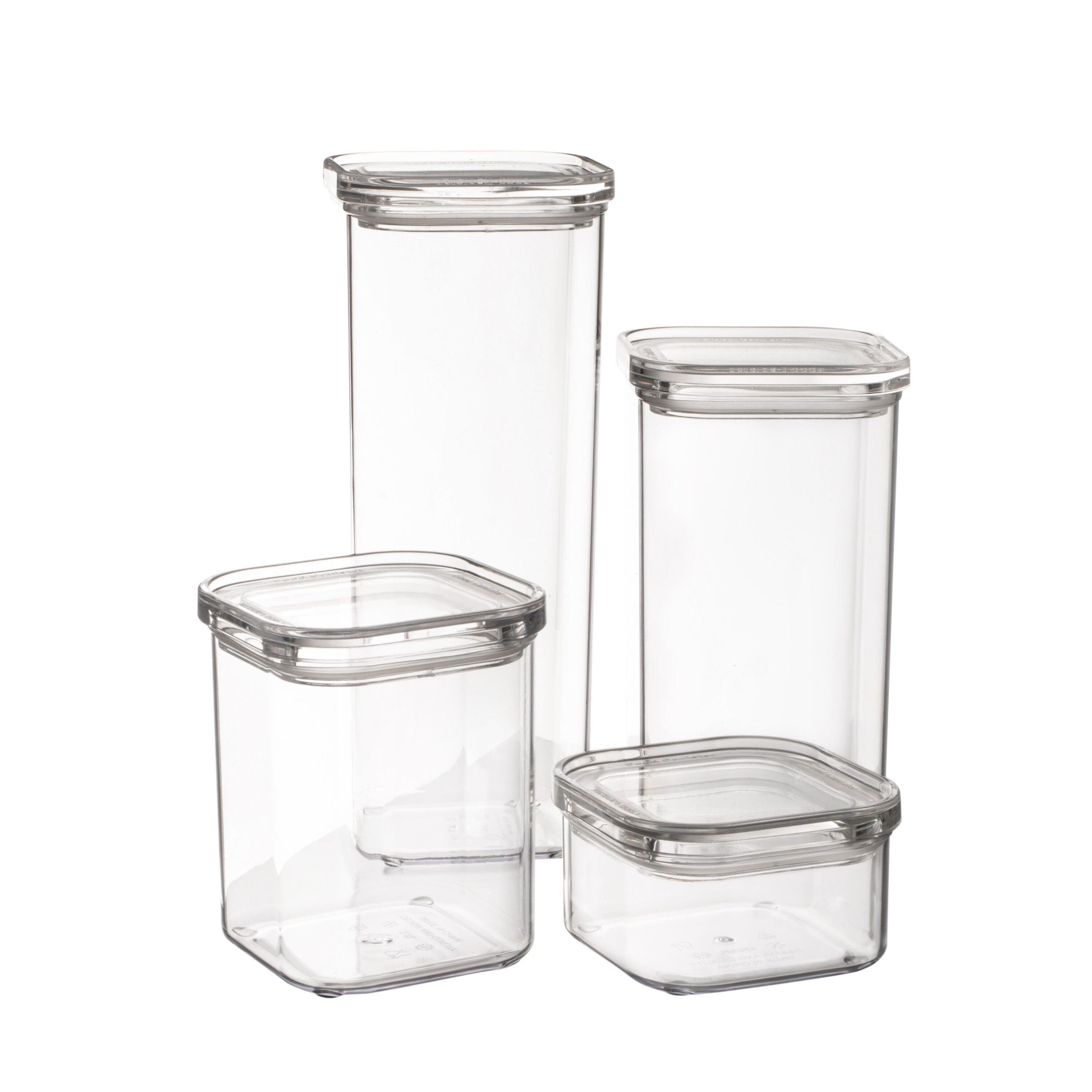 Airtight Food Storage Canister Square Set of 4