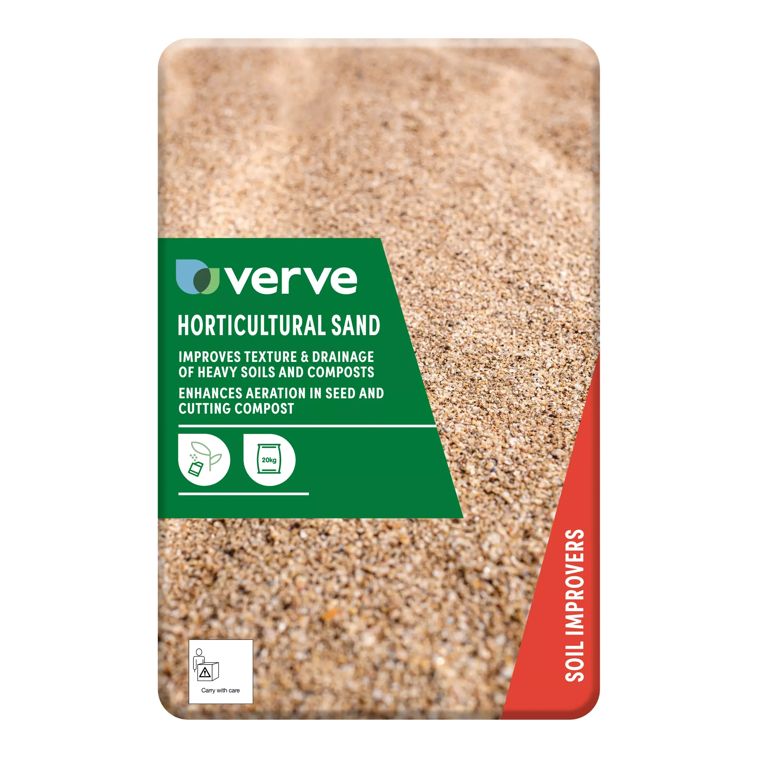Verve 20kg Horticultural Landscaping Sand, Large Plastic Bag, 0.4m&amp;sup2;