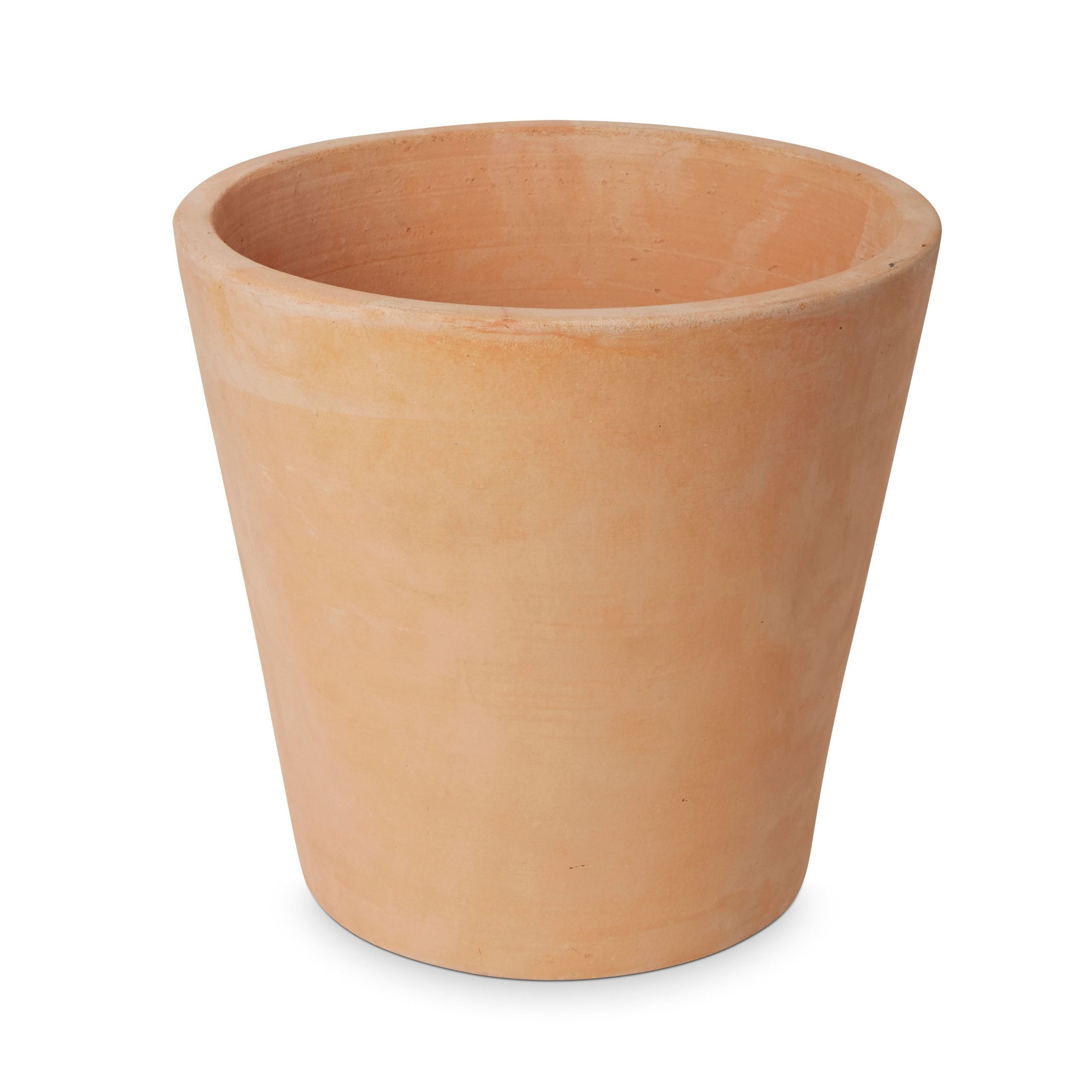 Verve Mali Matt White Washed Terracotta Plant Pot (dia) 35cm, (h)33cm, 28l