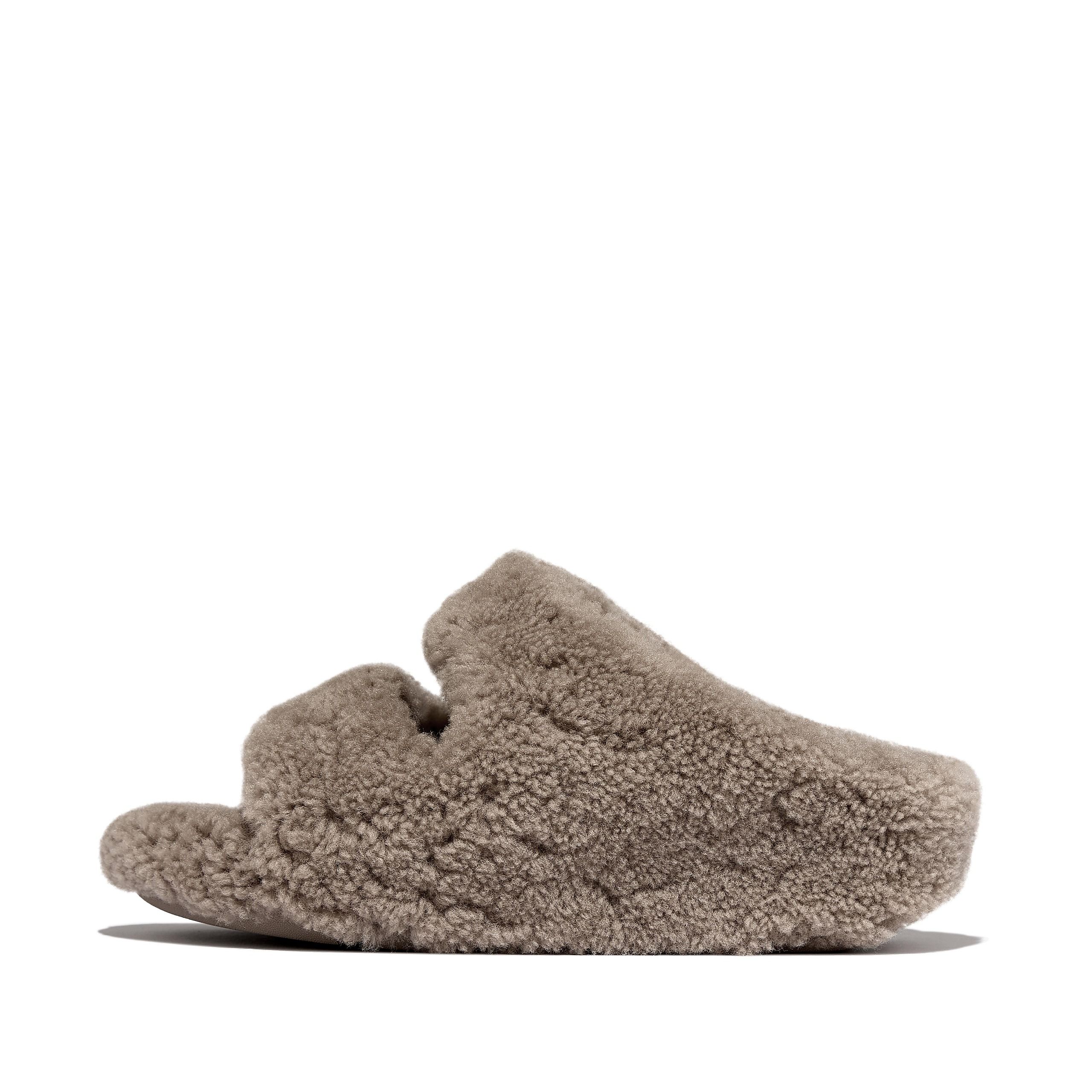 Women's Shuv Curly-Shearling Shearling Slides | Fitflop Uk
