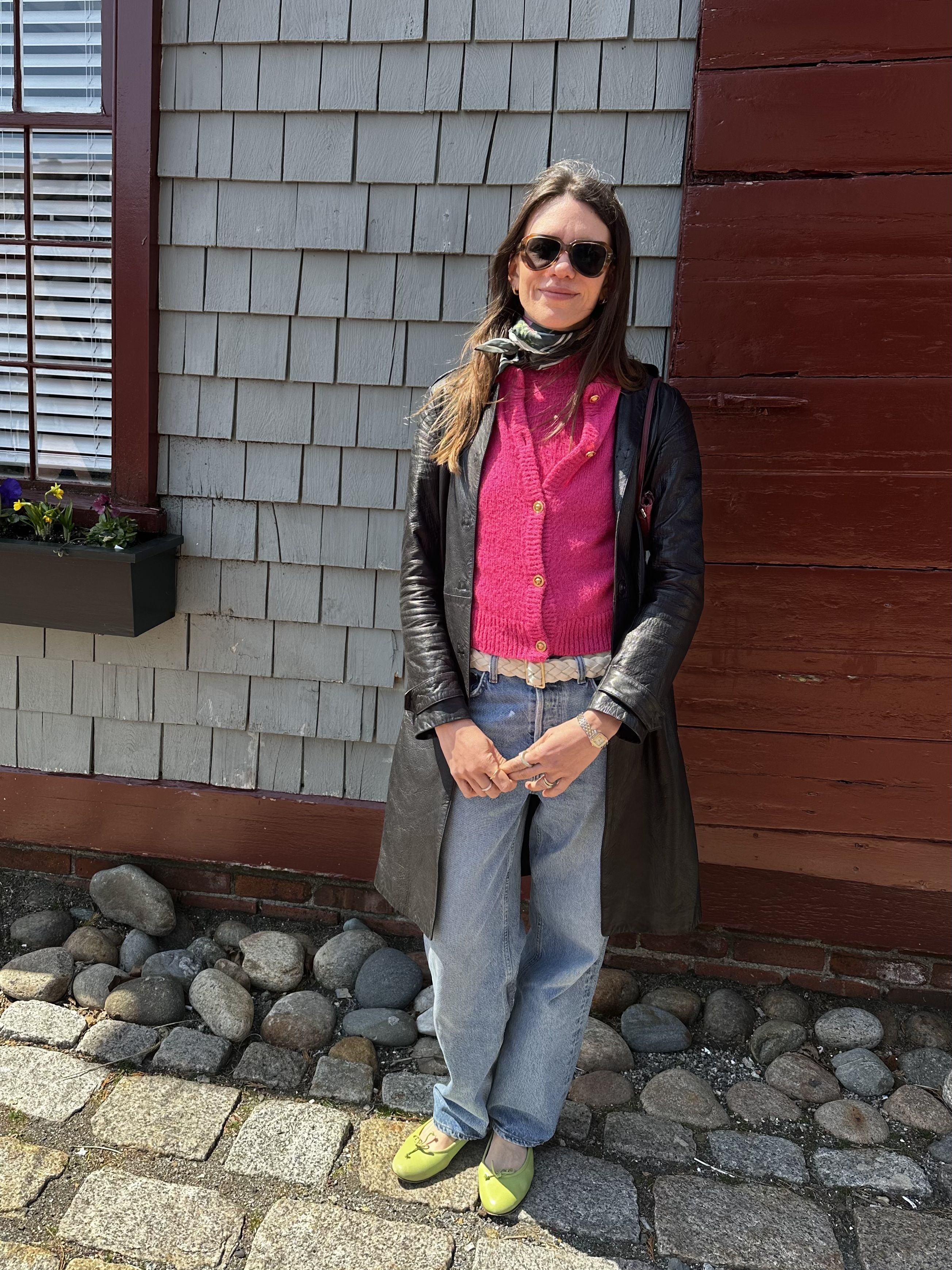 Julia Gall styles a color block outfit for spring