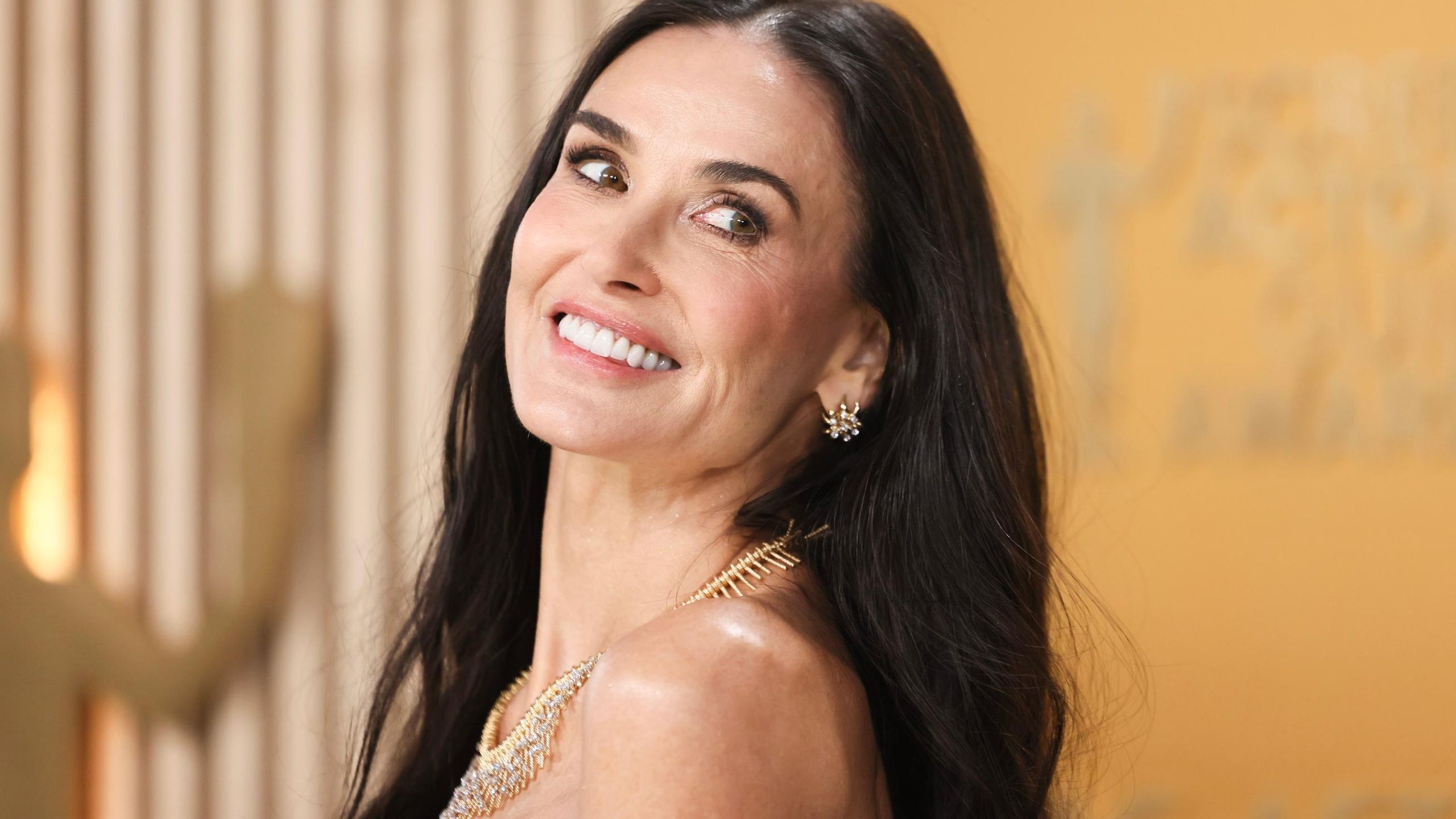 Demi Moore's sultry leather corset dress featured the flattering waistline  we're always keeping an eye out for | Woman & Home