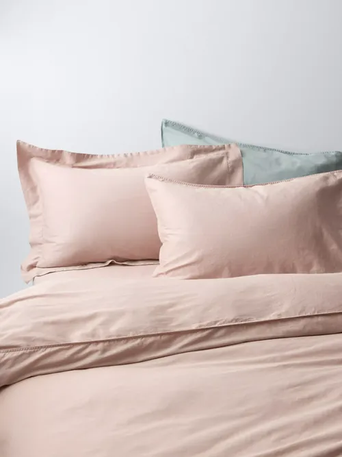 Washed Organic Cotton Duvet Cover Set, French Blue