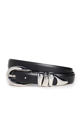 Madewell Women's Triple Metal Keeper Belt, True Black, X-Large
