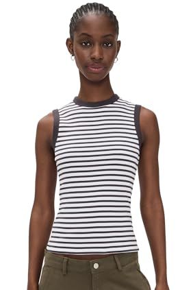 Madewell Women's the '90s Shell Tank Top, New York Stripe, L