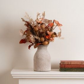 Dried Effect Artificial Poppy Arrangement
