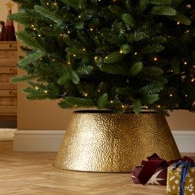 Hammered Metal Christmas Tree Skirt