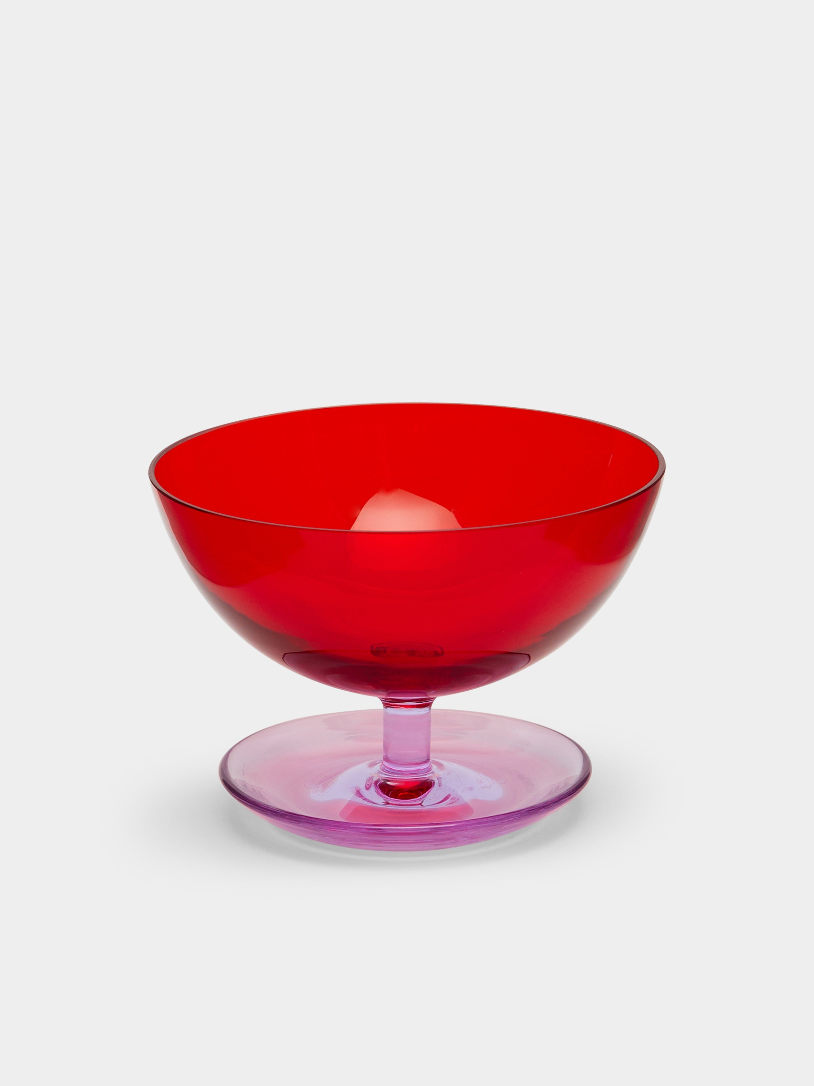 Archive Revival 1964 Hand-Blown Murano Glass Pompelmo Coupe Bowls (set of 2)