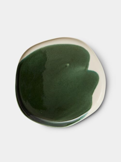 Set of 4 Hand-Glazed Porcelain Dinner Plates