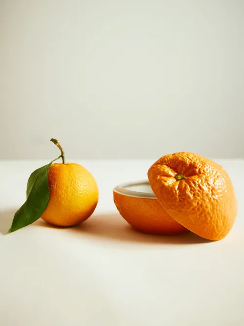 Augarten Hand-Painted Porcelain Orange Dish