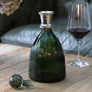 Emerald Glass Port Decanter With Stopper
